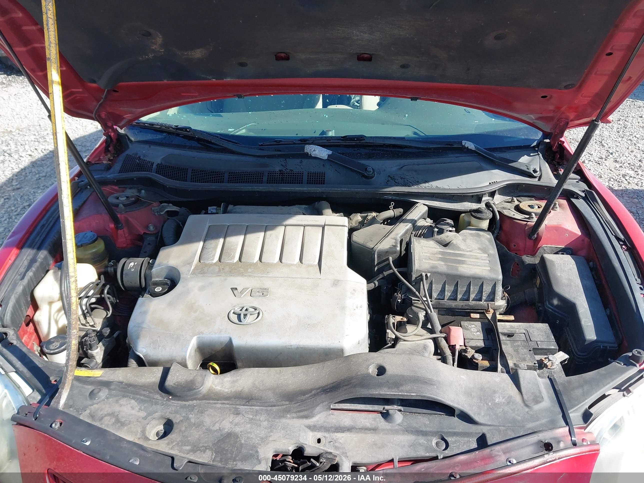 2008 Toyota Camry Le V6 Red vin: 4T1BK46K28U061465