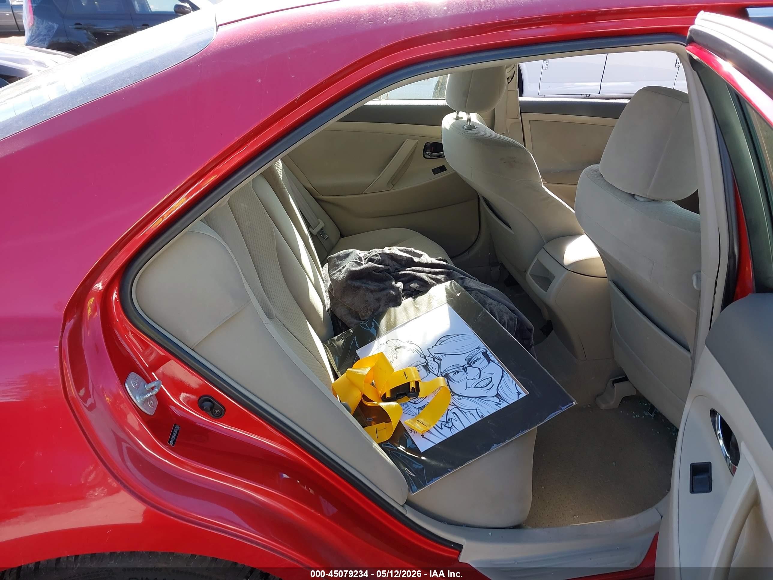 2008 Toyota Camry Le V6 Red vin: 4T1BK46K28U061465