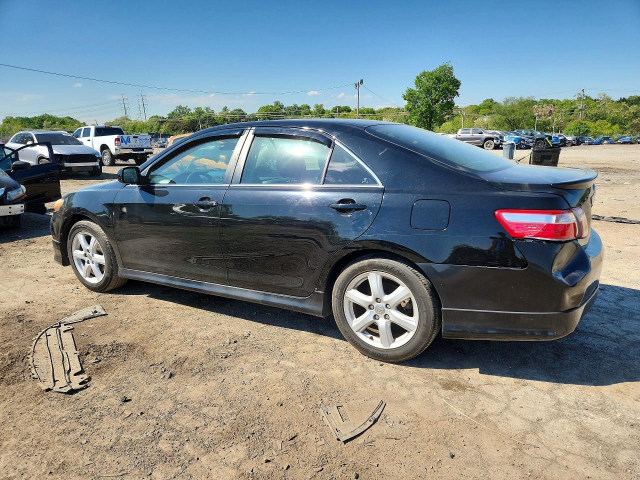 2008 Toyota Camry Se V6 Black vin: 4T1BK46K28U072658