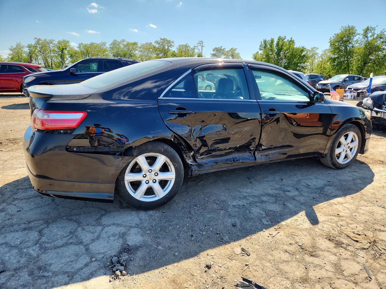 2008 Toyota Camry Se V6 Black vin: 4T1BK46K28U072658