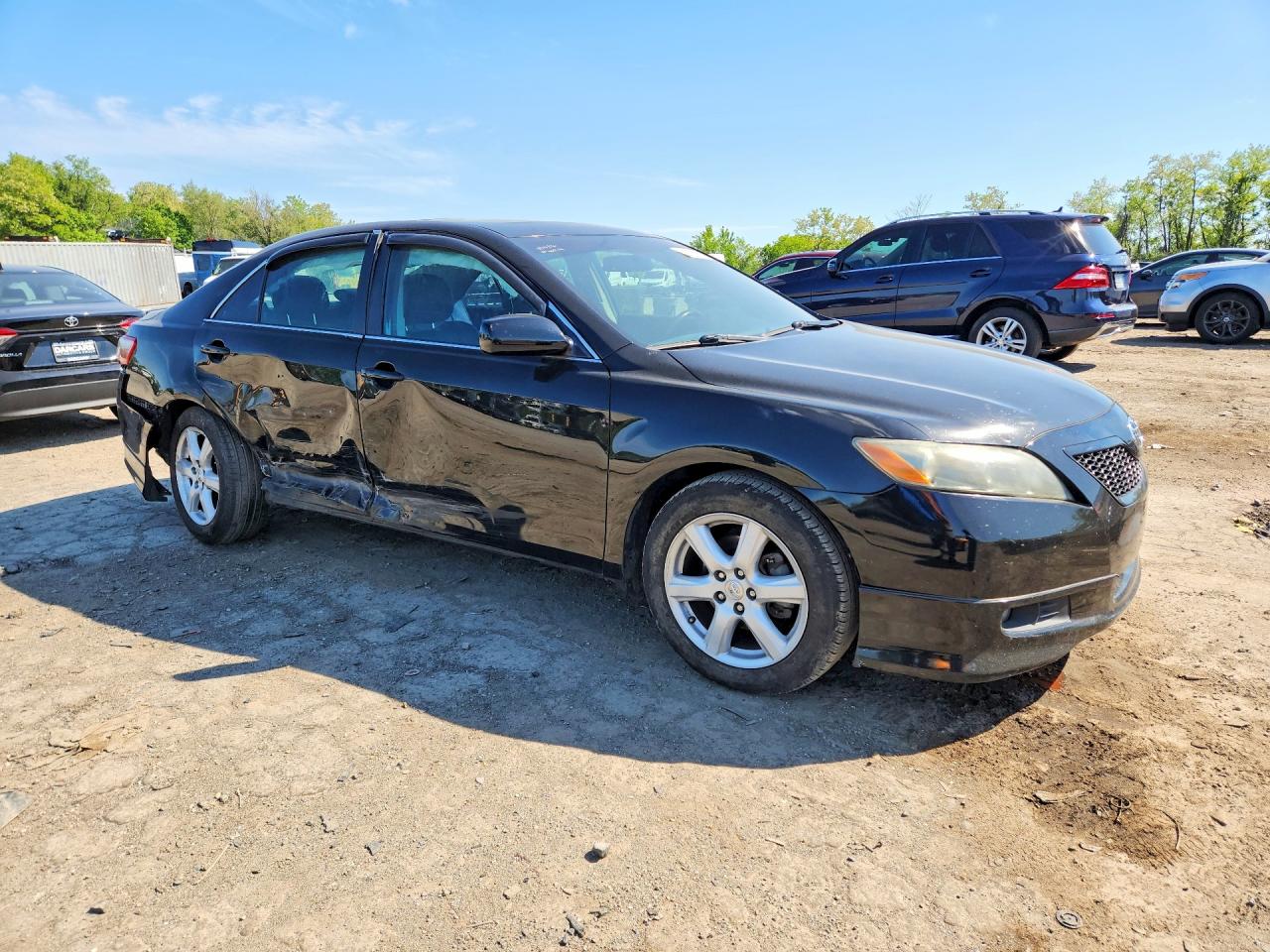 2008 Toyota Camry Se V6 Black vin: 4T1BK46K28U072658