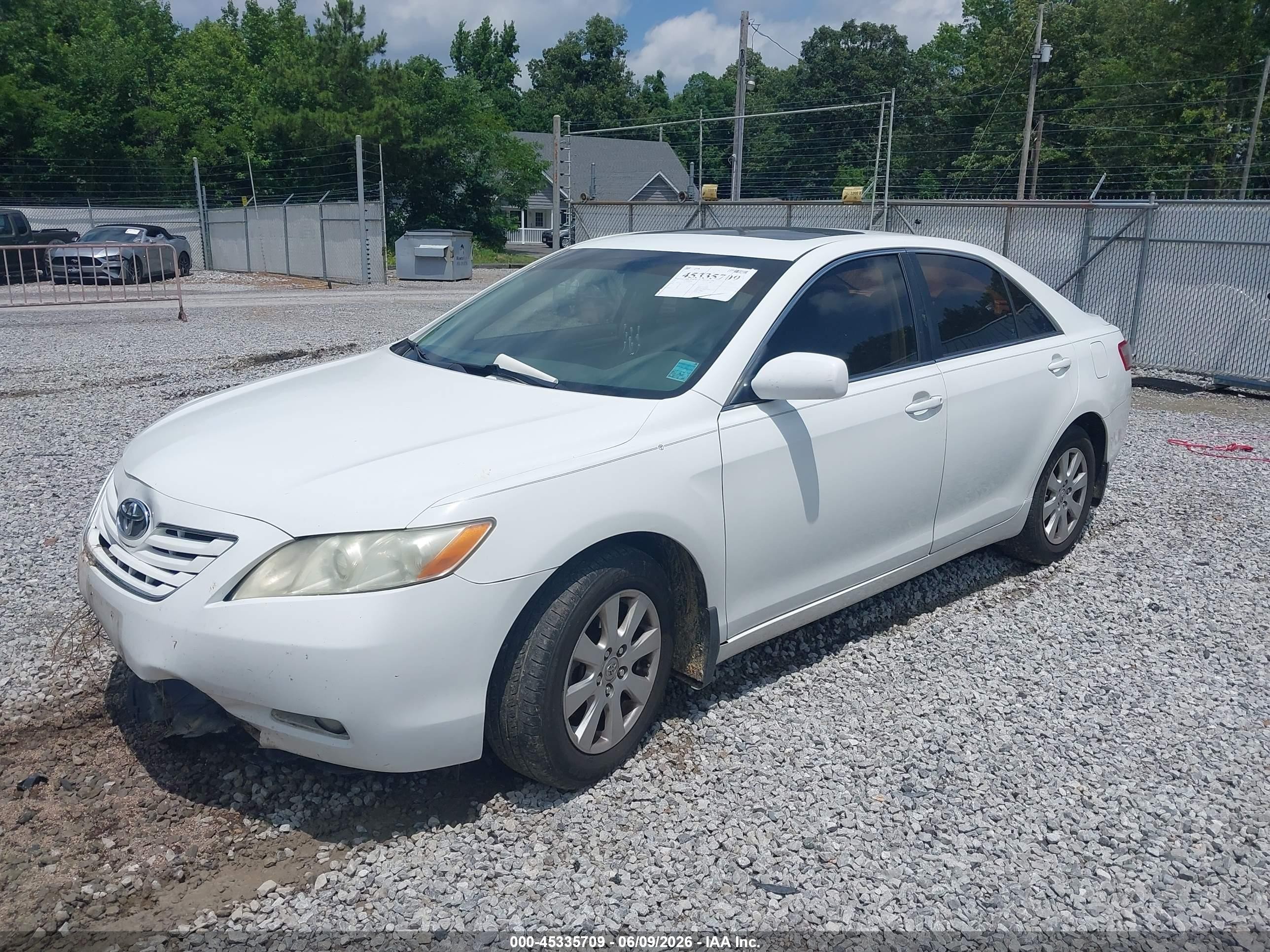 2008 Toyota Camry Xle V6 White vin: 4T1BK46K28U563778