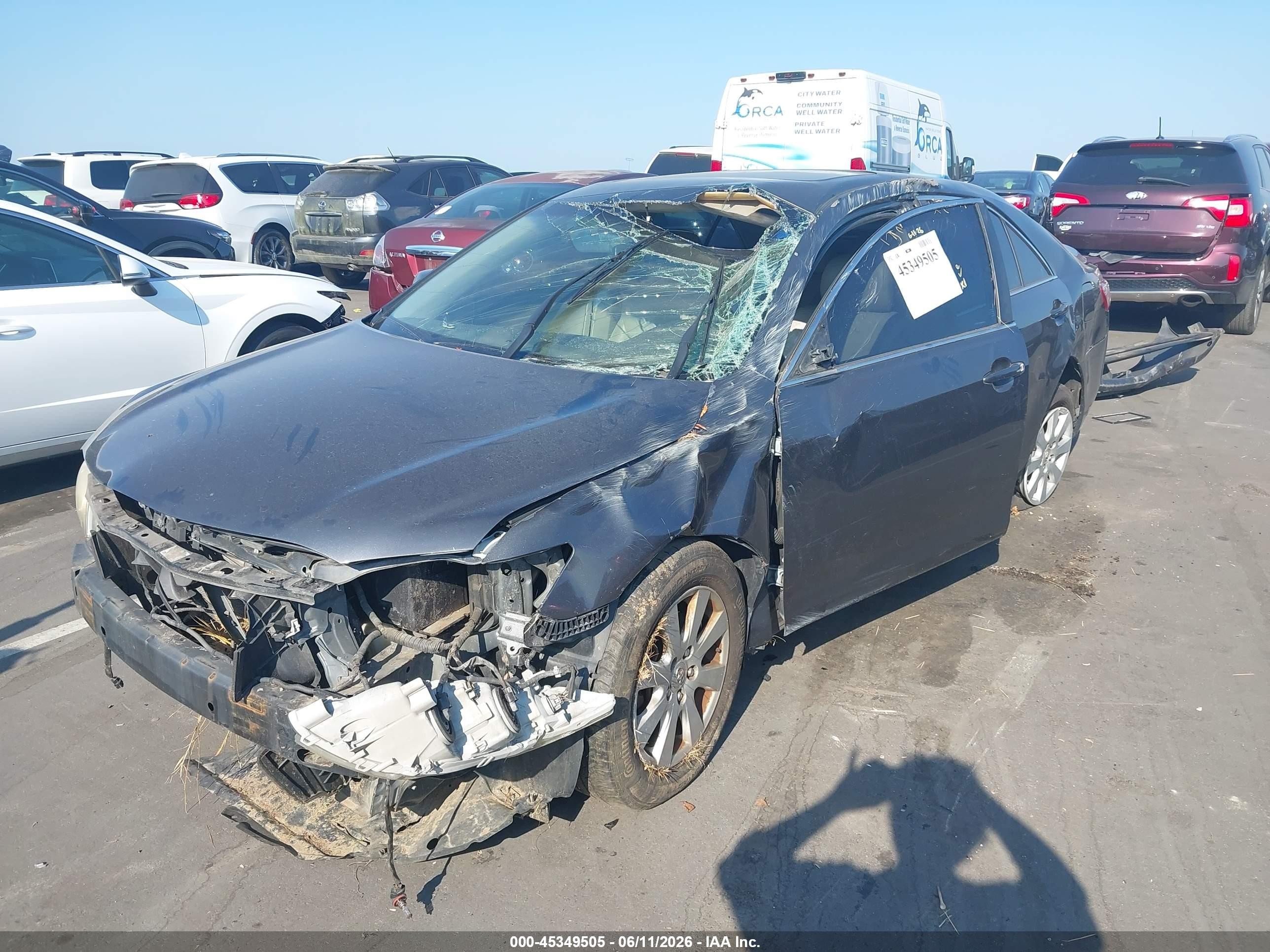2008 Toyota Camry Xle V6 Dark Blue vin: 4T1BK46K28U575445