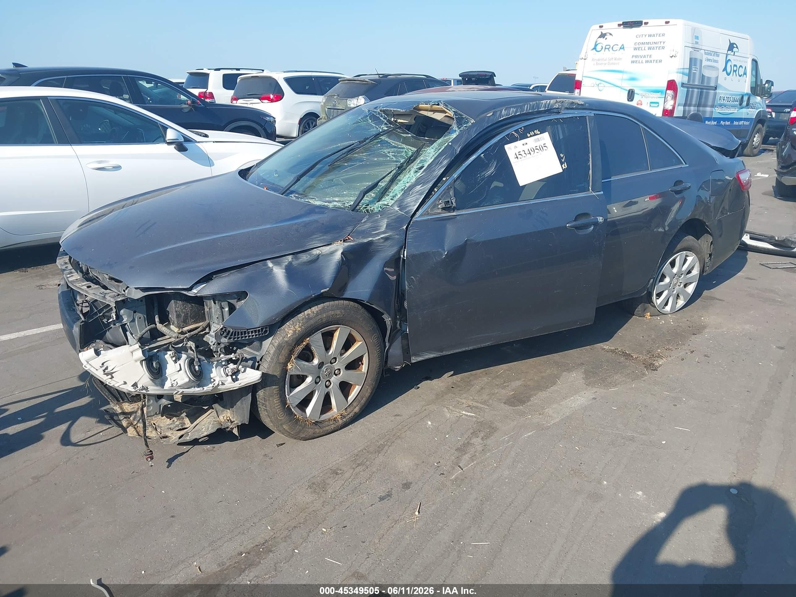 2008 Toyota Camry Xle V6 Dark Blue vin: 4T1BK46K28U575445