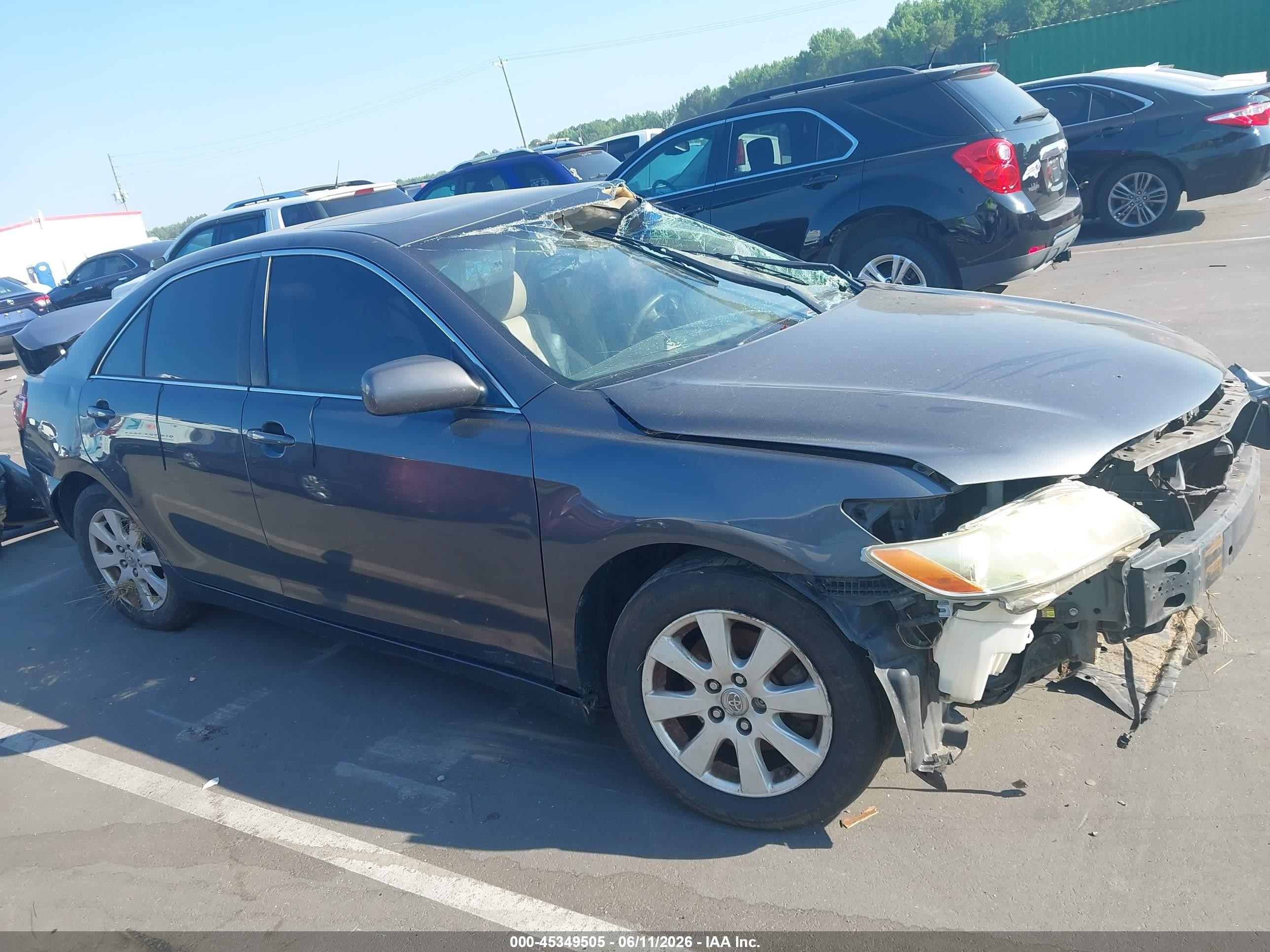 2008 Toyota Camry Xle V6 Dark Blue vin: 4T1BK46K28U575445