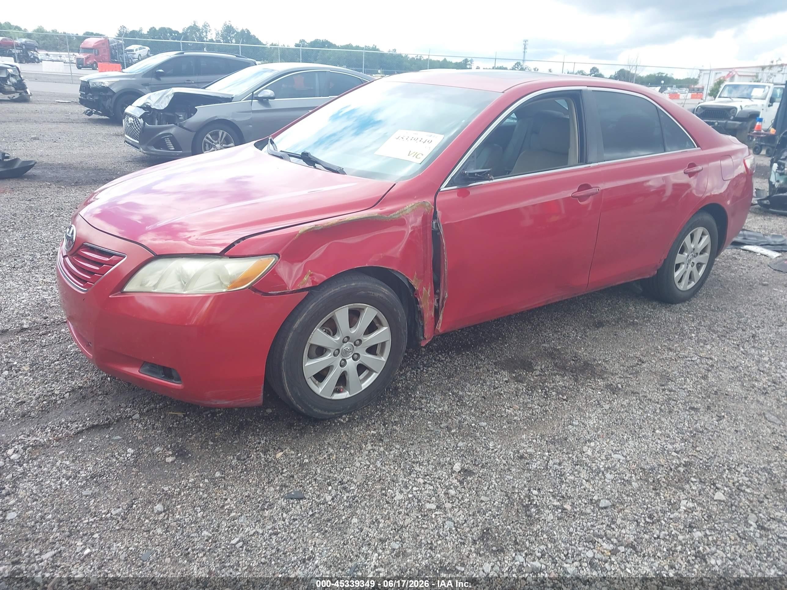 2009 Toyota Camry Xle V6 Red vin: 4T1BK46K29U076338