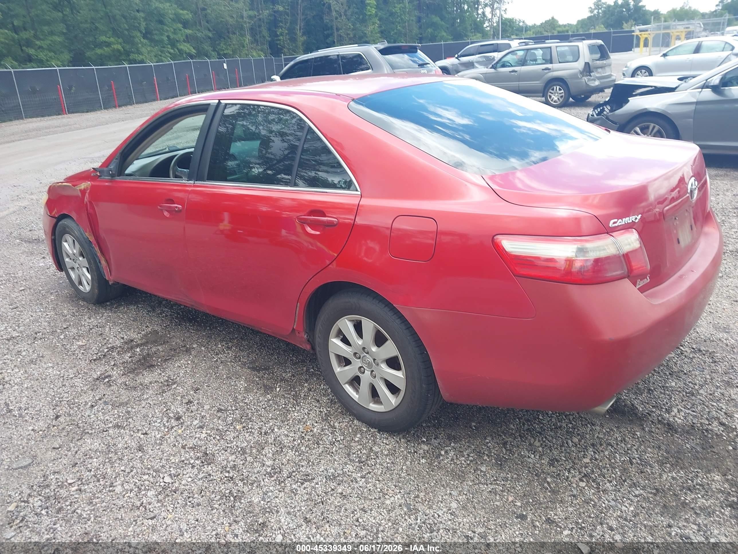 2009 Toyota Camry Xle V6 Red vin: 4T1BK46K29U076338