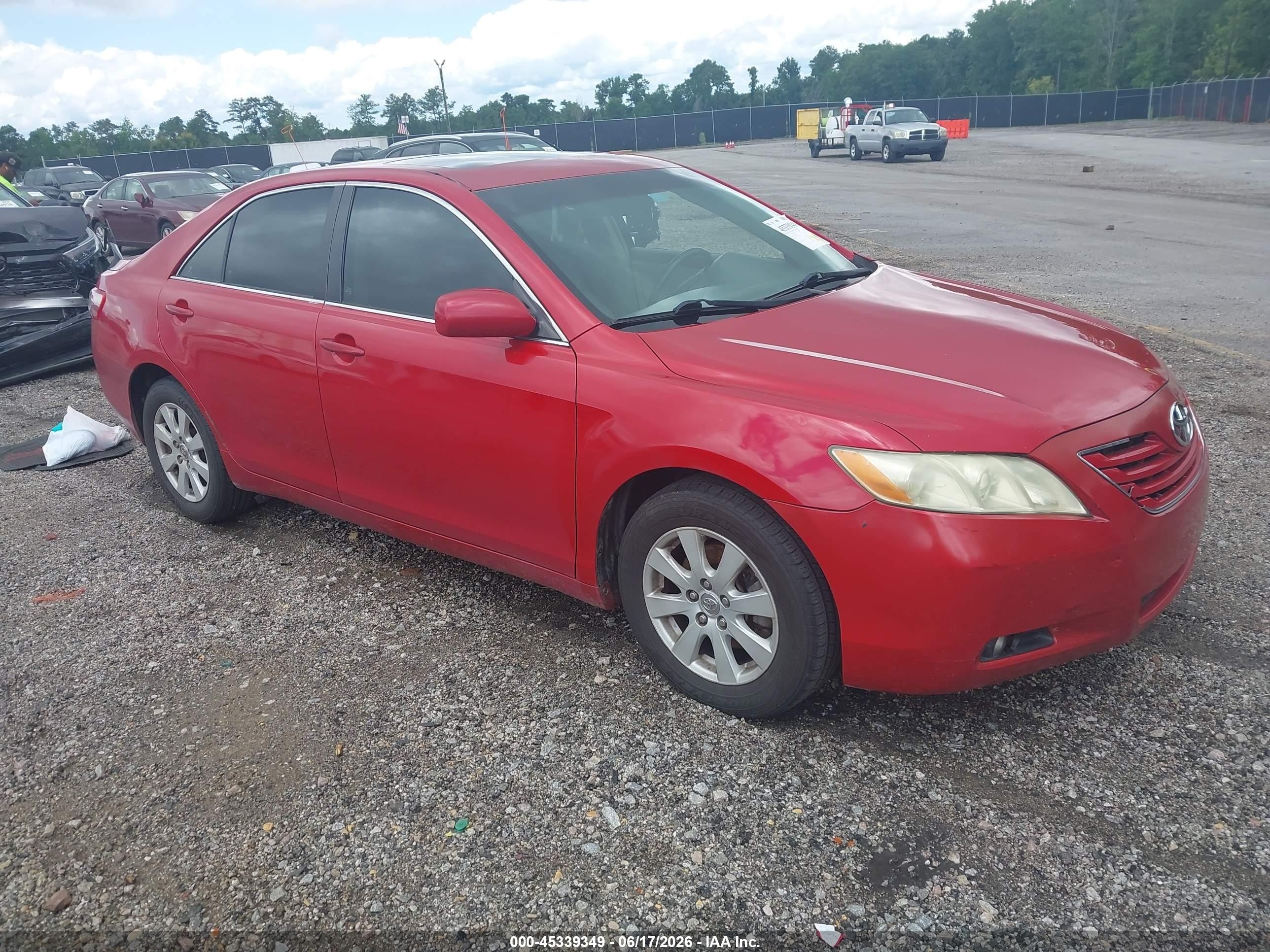 2009 Toyota Camry Xle V6 Red vin: 4T1BK46K29U076338