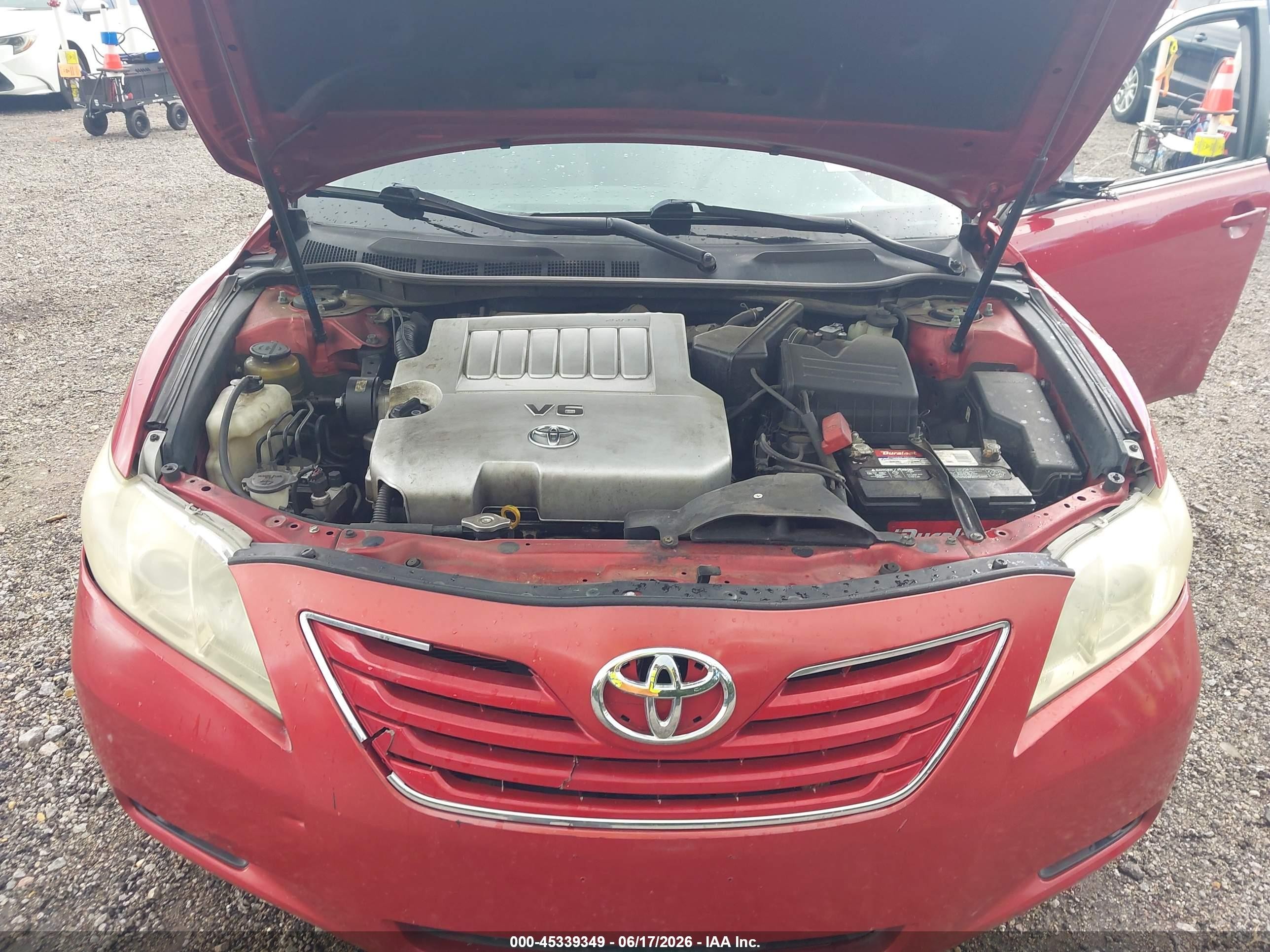 2009 Toyota Camry Xle V6 Red vin: 4T1BK46K29U076338