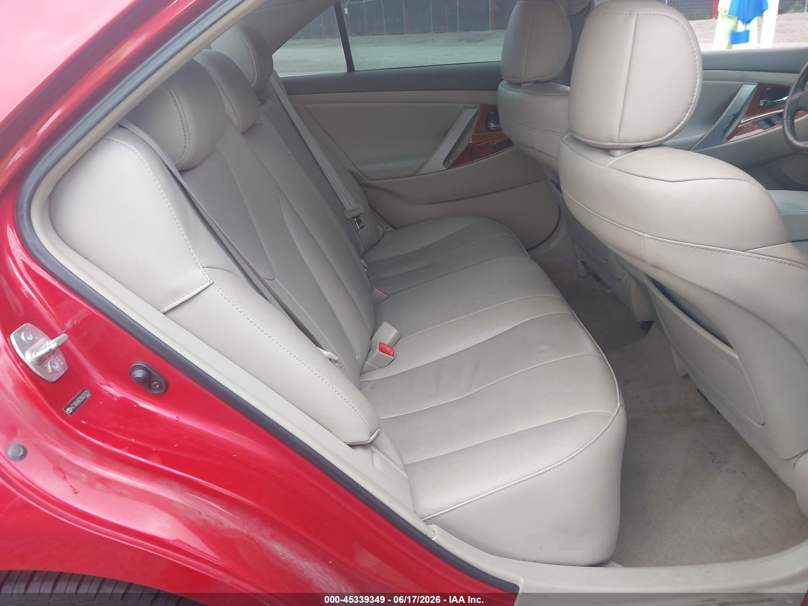 2009 Toyota Camry Xle V6 Red vin: 4T1BK46K29U076338