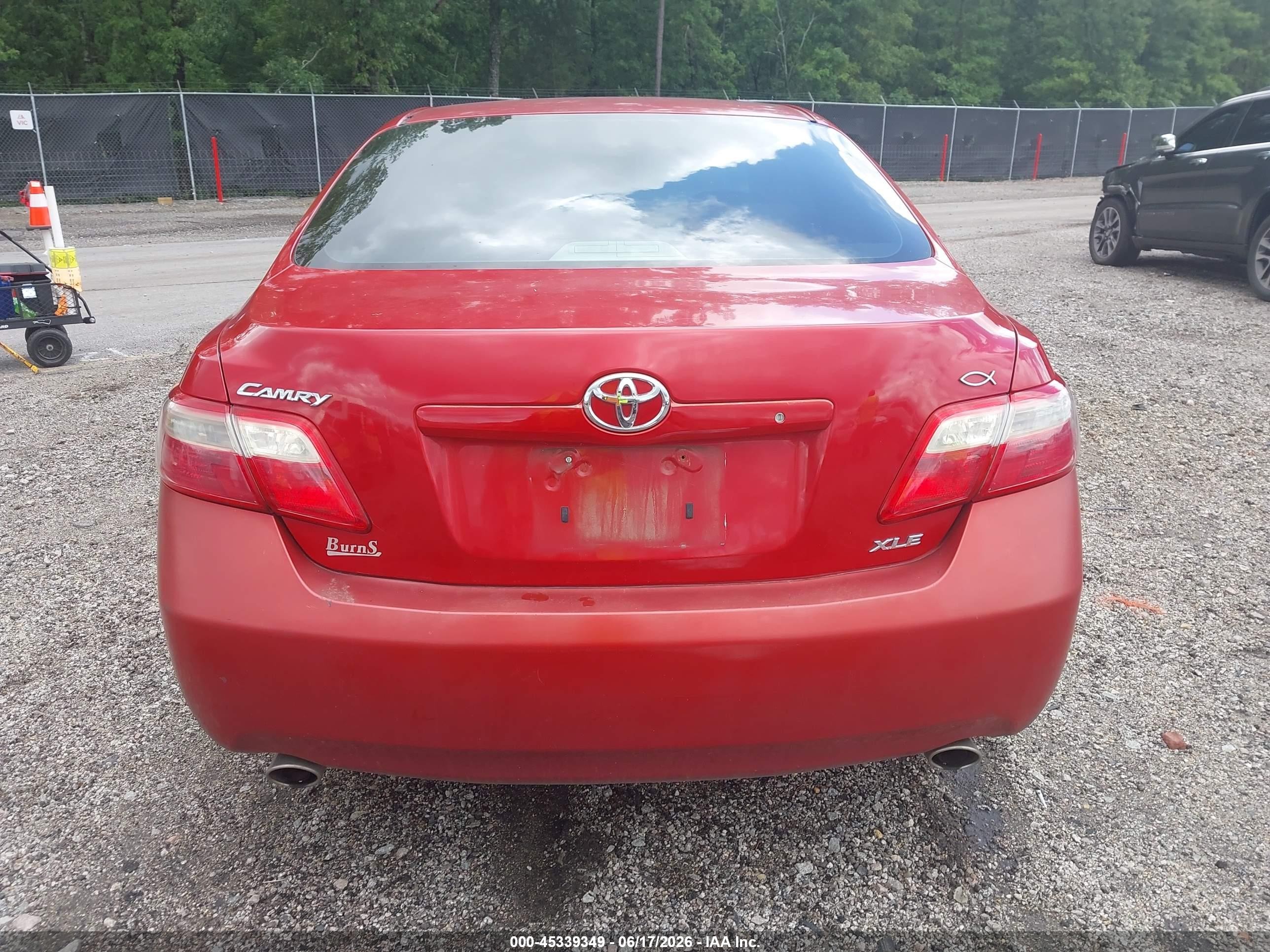 2009 Toyota Camry Xle V6 Red vin: 4T1BK46K29U076338
