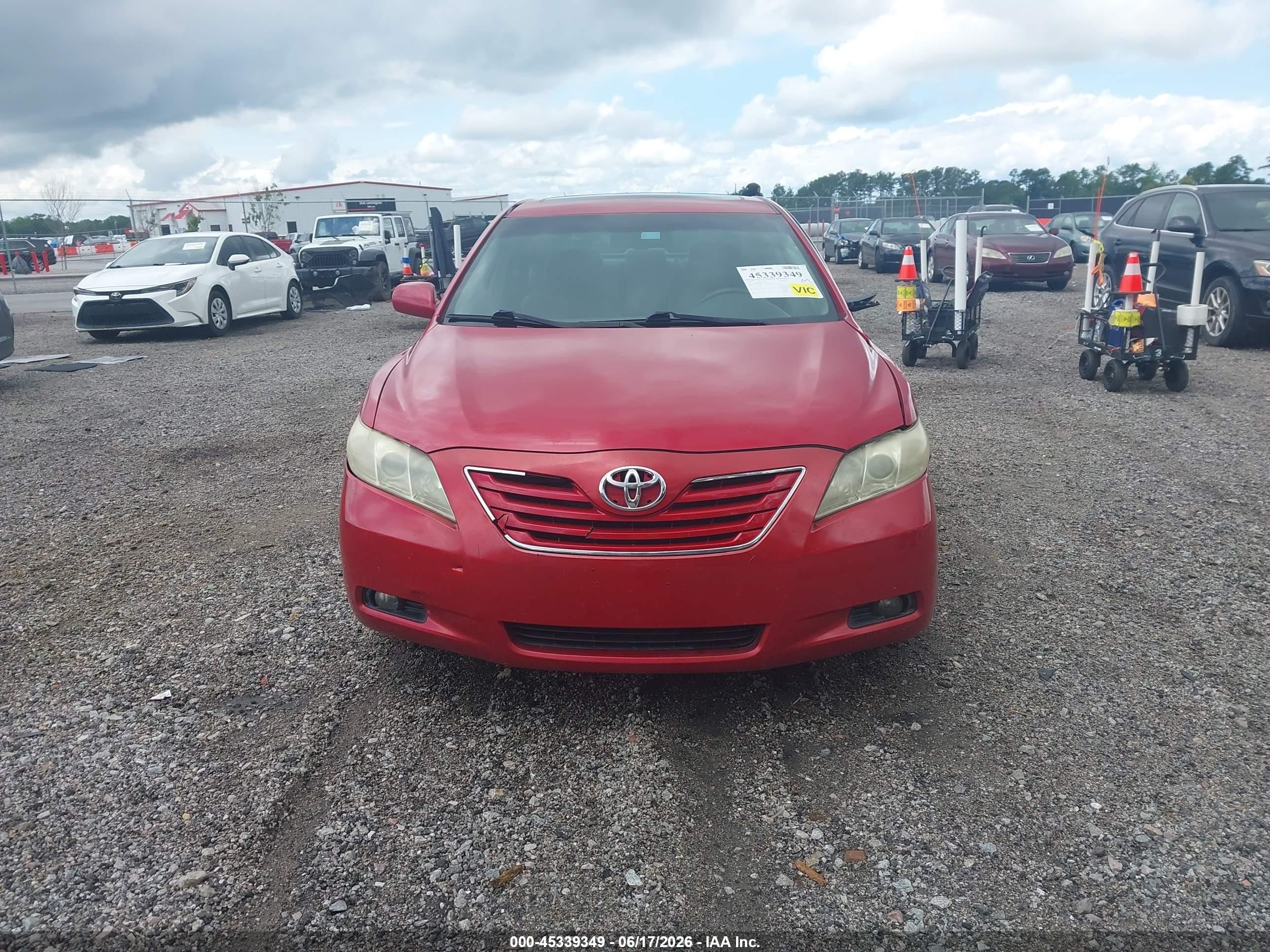 2009 Toyota Camry Xle V6 Red vin: 4T1BK46K29U076338