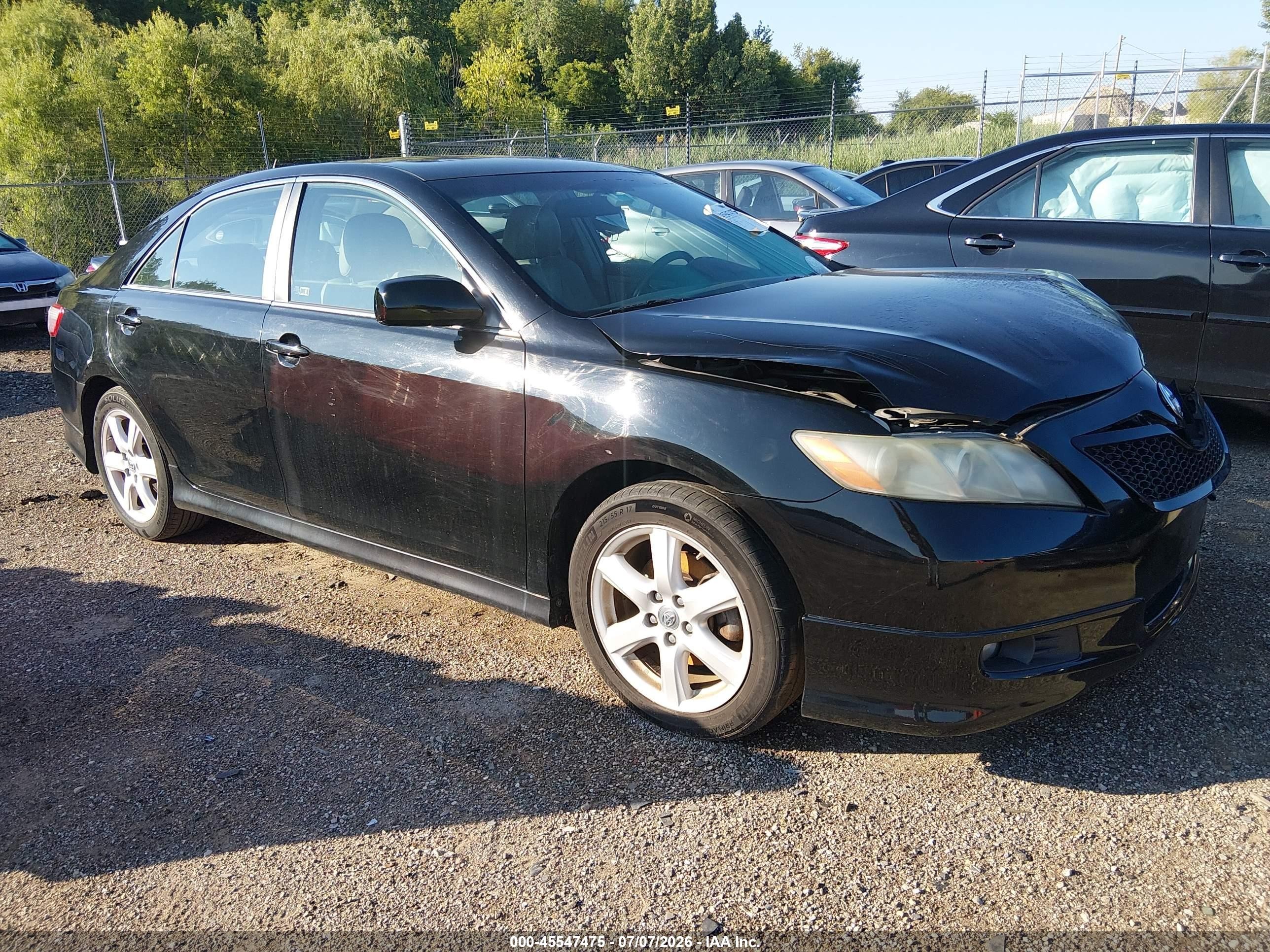 2009 Toyota Camry Se V6 Black vin: 4T1BK46K29U093396