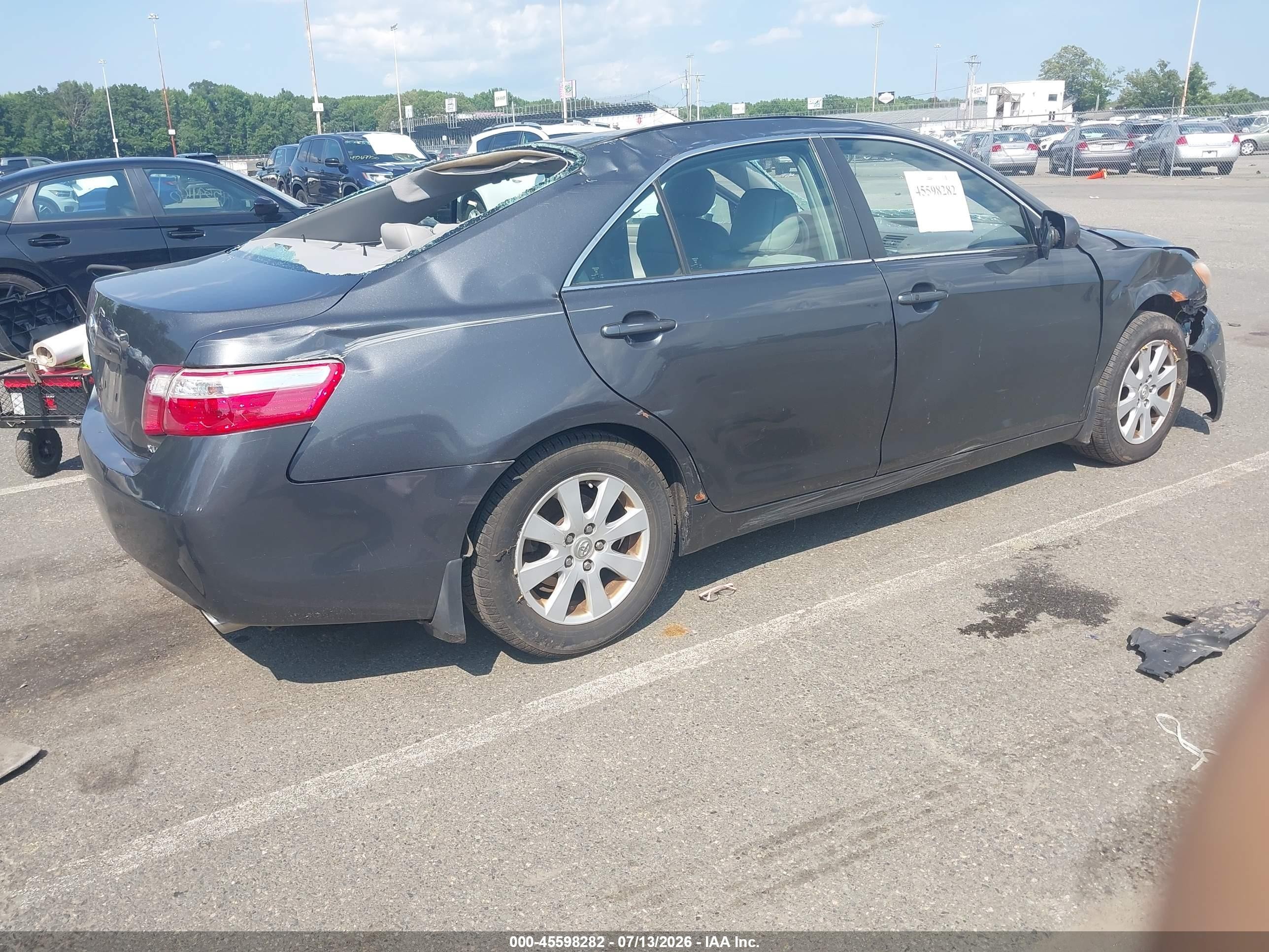 2009 Toyota Camry Xle V6 Gray vin: 4T1BK46K29U594448