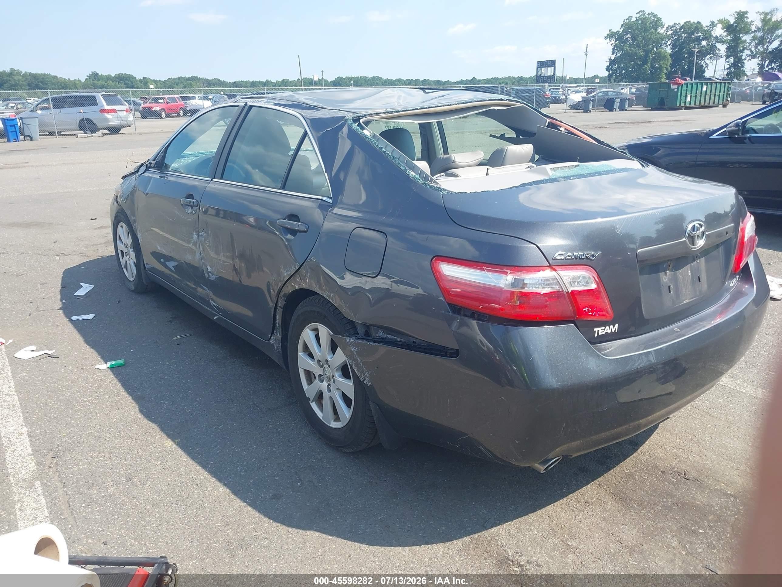 2009 Toyota Camry Xle V6 Gray vin: 4T1BK46K29U594448