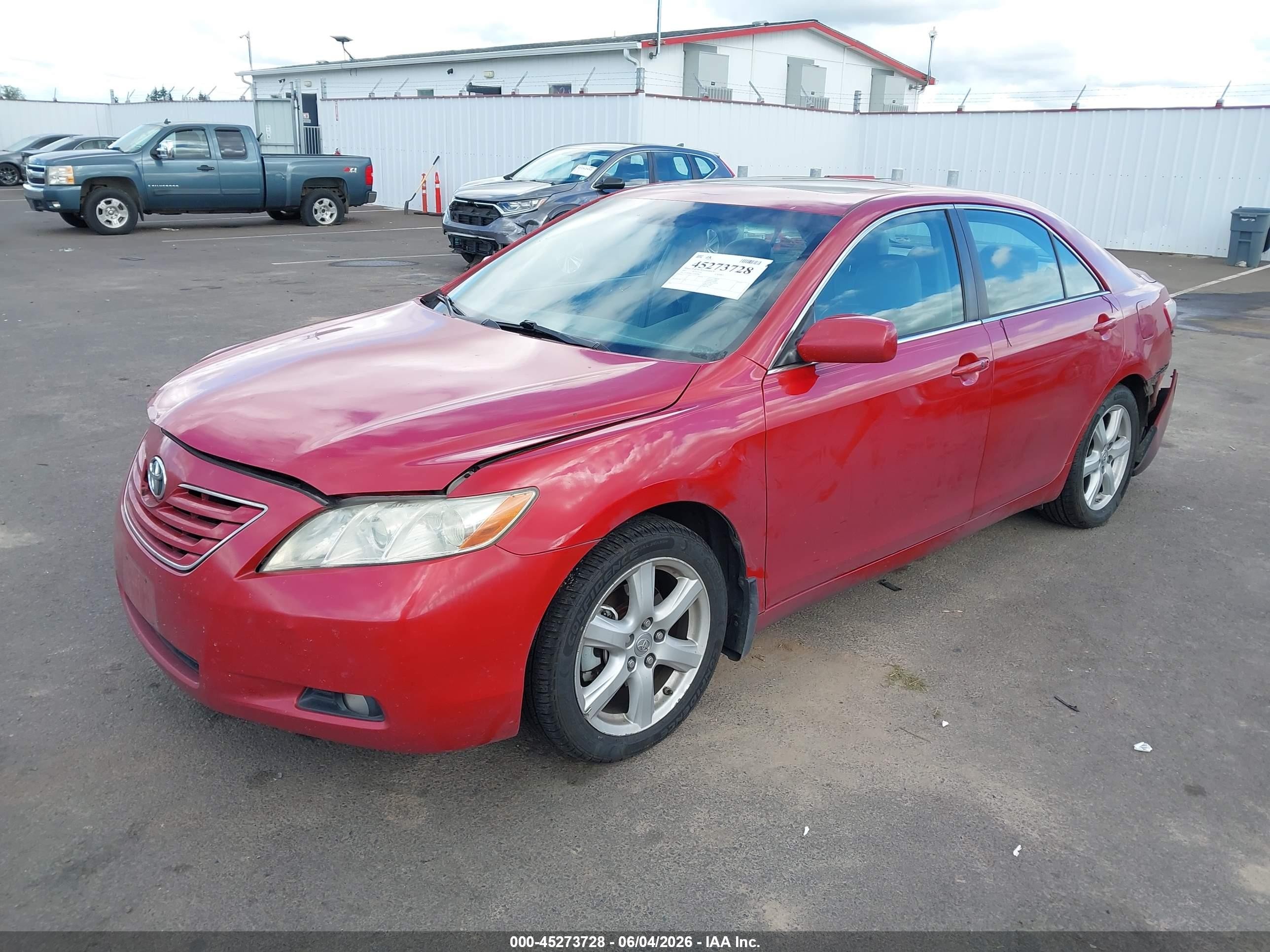 2007 Toyota Camry Xle V6 Red vin: 4T1BK46K37U007686