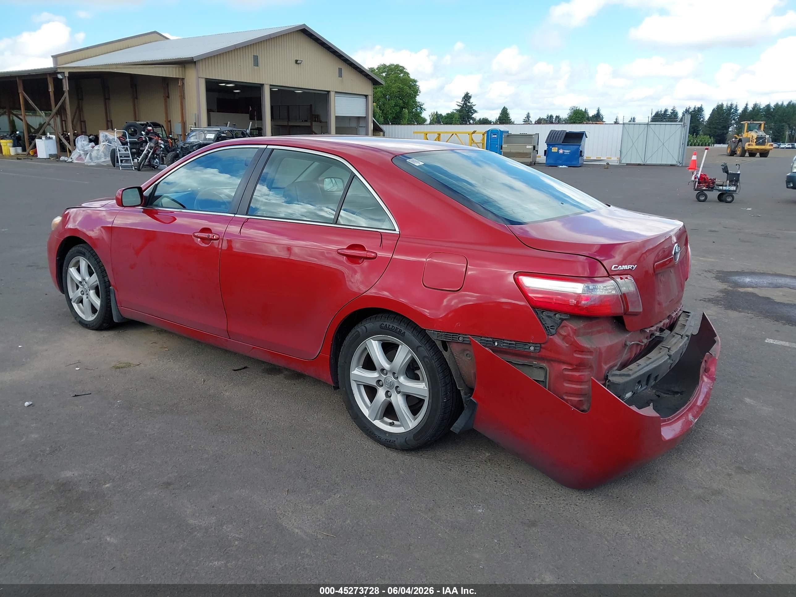 2007 Toyota Camry Xle V6 Red vin: 4T1BK46K37U007686