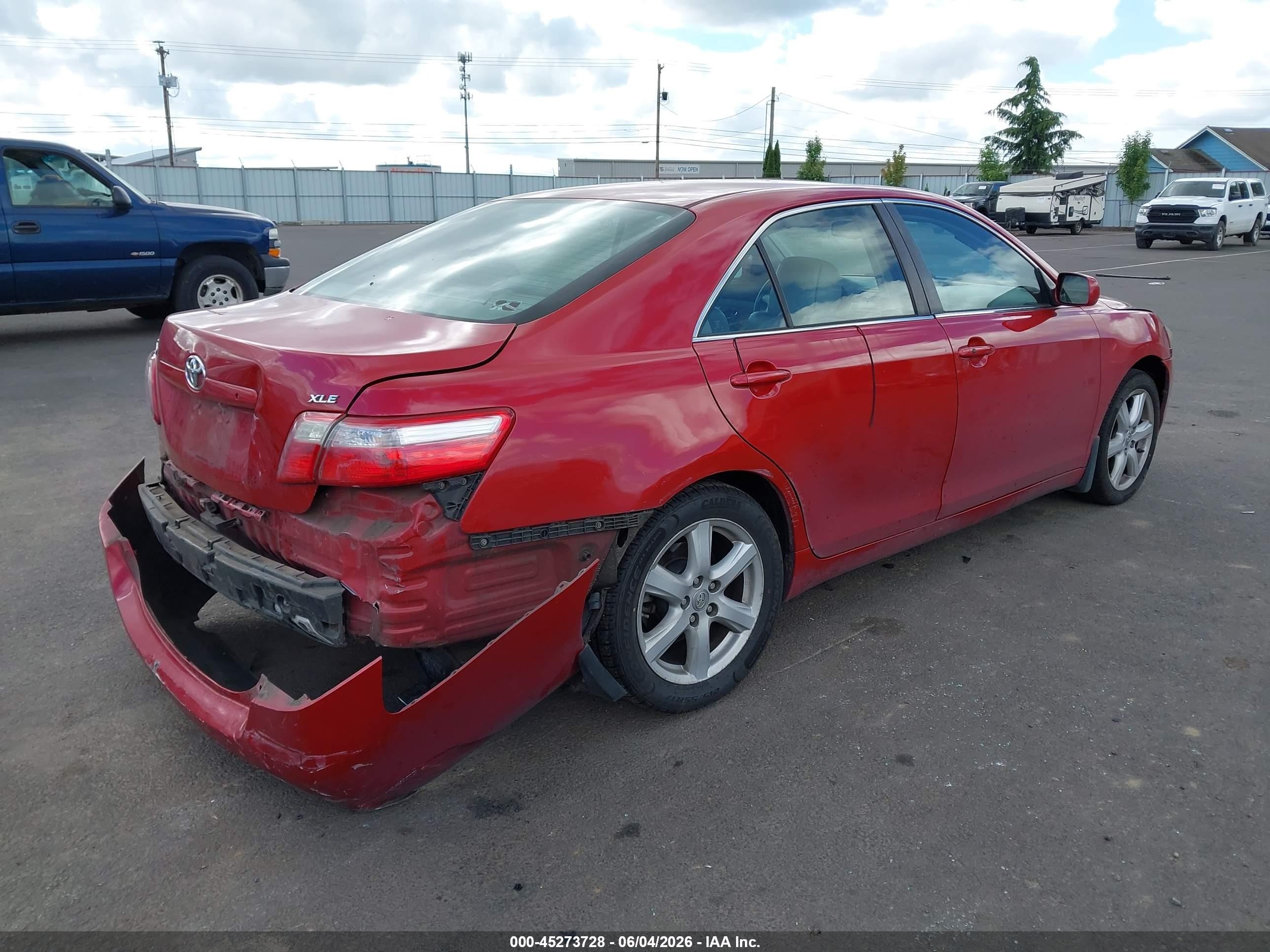 2007 Toyota Camry Xle V6 Red vin: 4T1BK46K37U007686