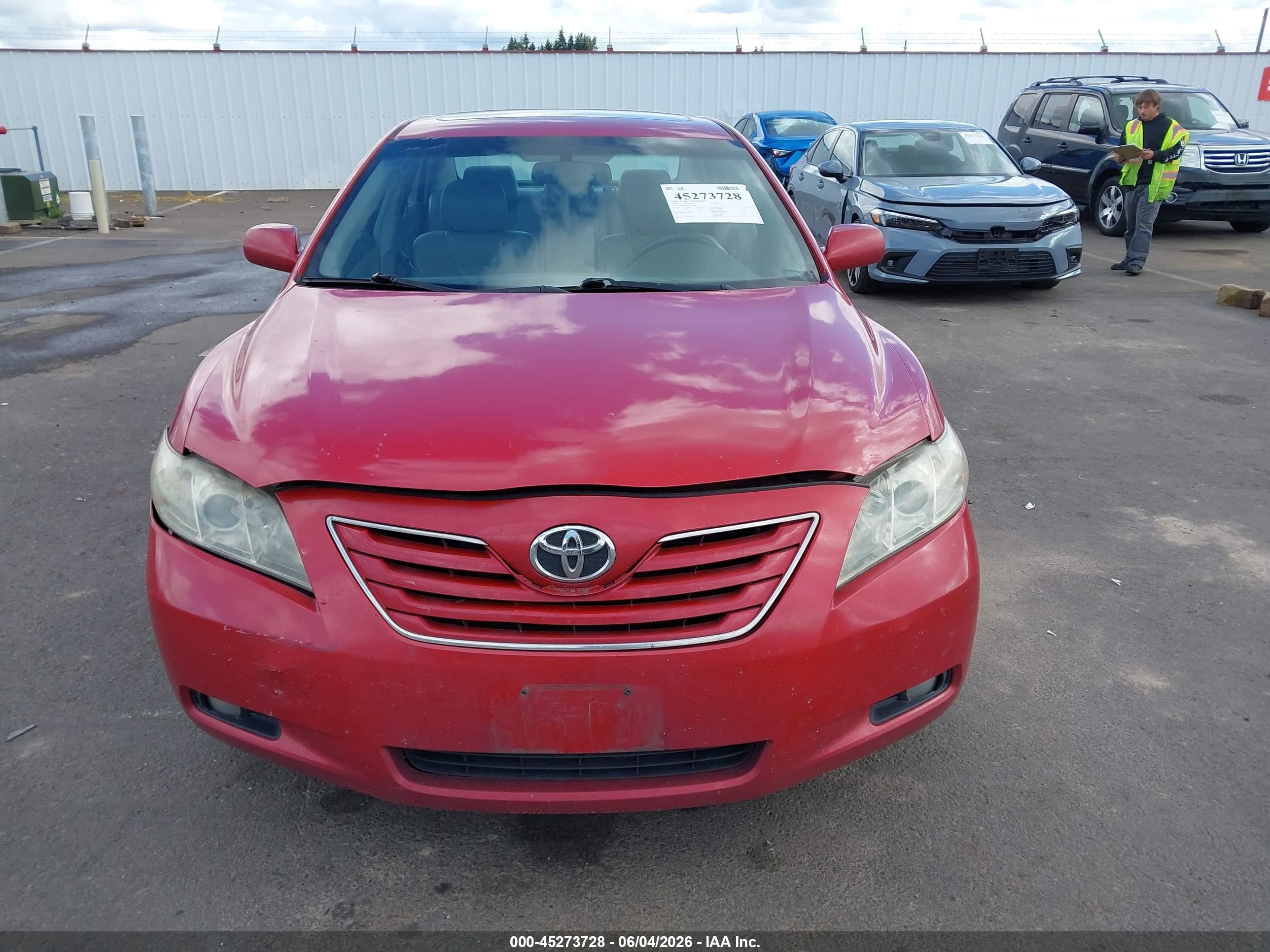 2007 Toyota Camry Xle V6 Red vin: 4T1BK46K37U007686