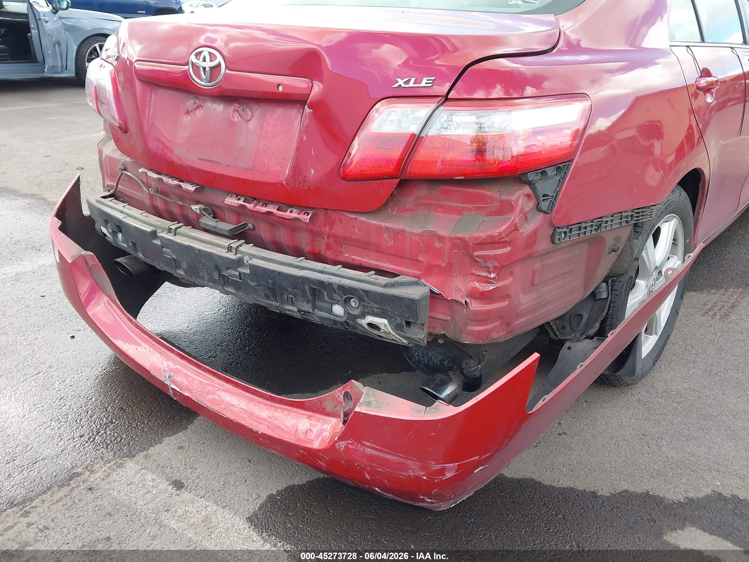 2007 Toyota Camry Xle V6 Red vin: 4T1BK46K37U007686