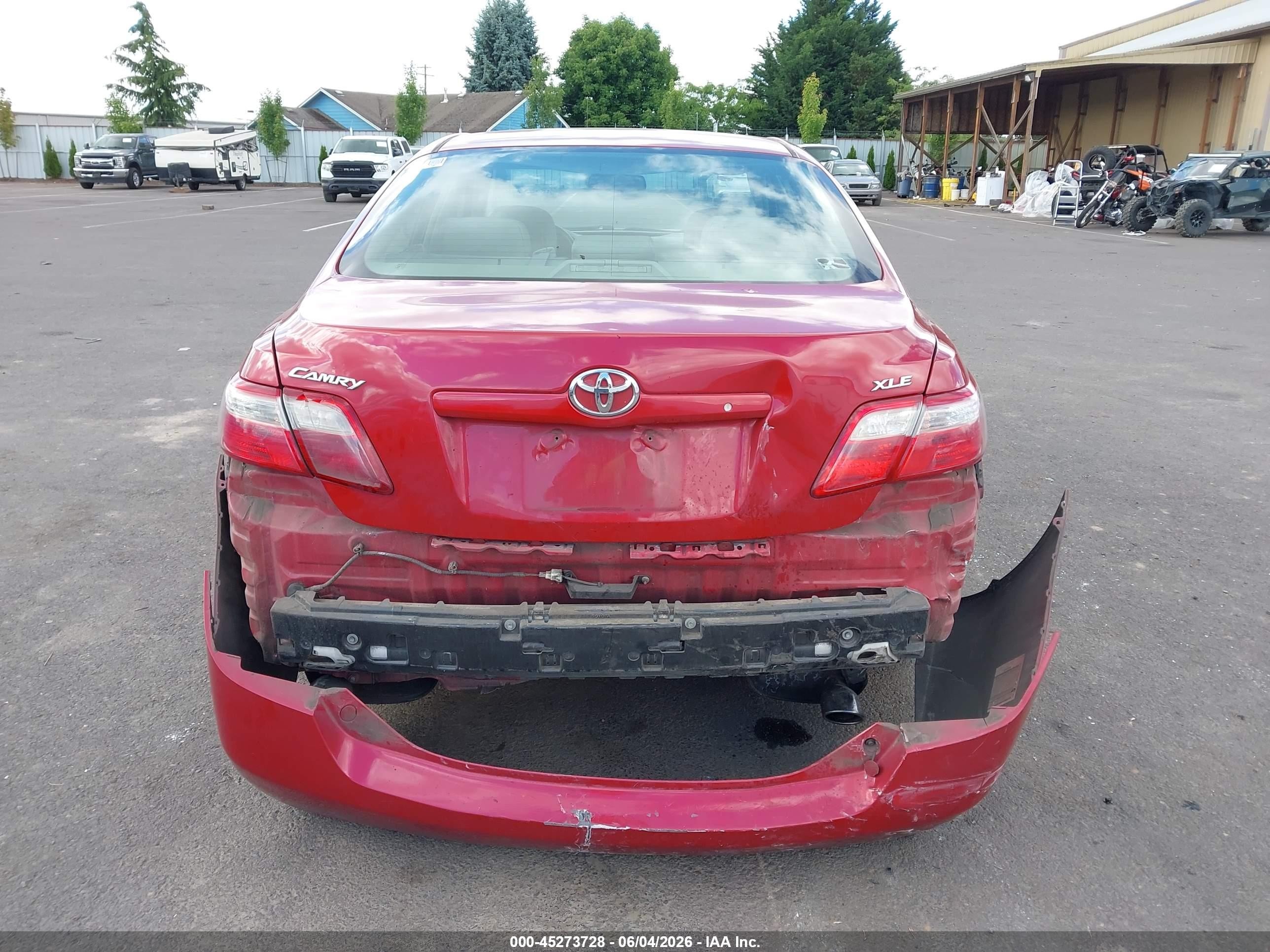 2007 Toyota Camry Xle V6 Red vin: 4T1BK46K37U007686