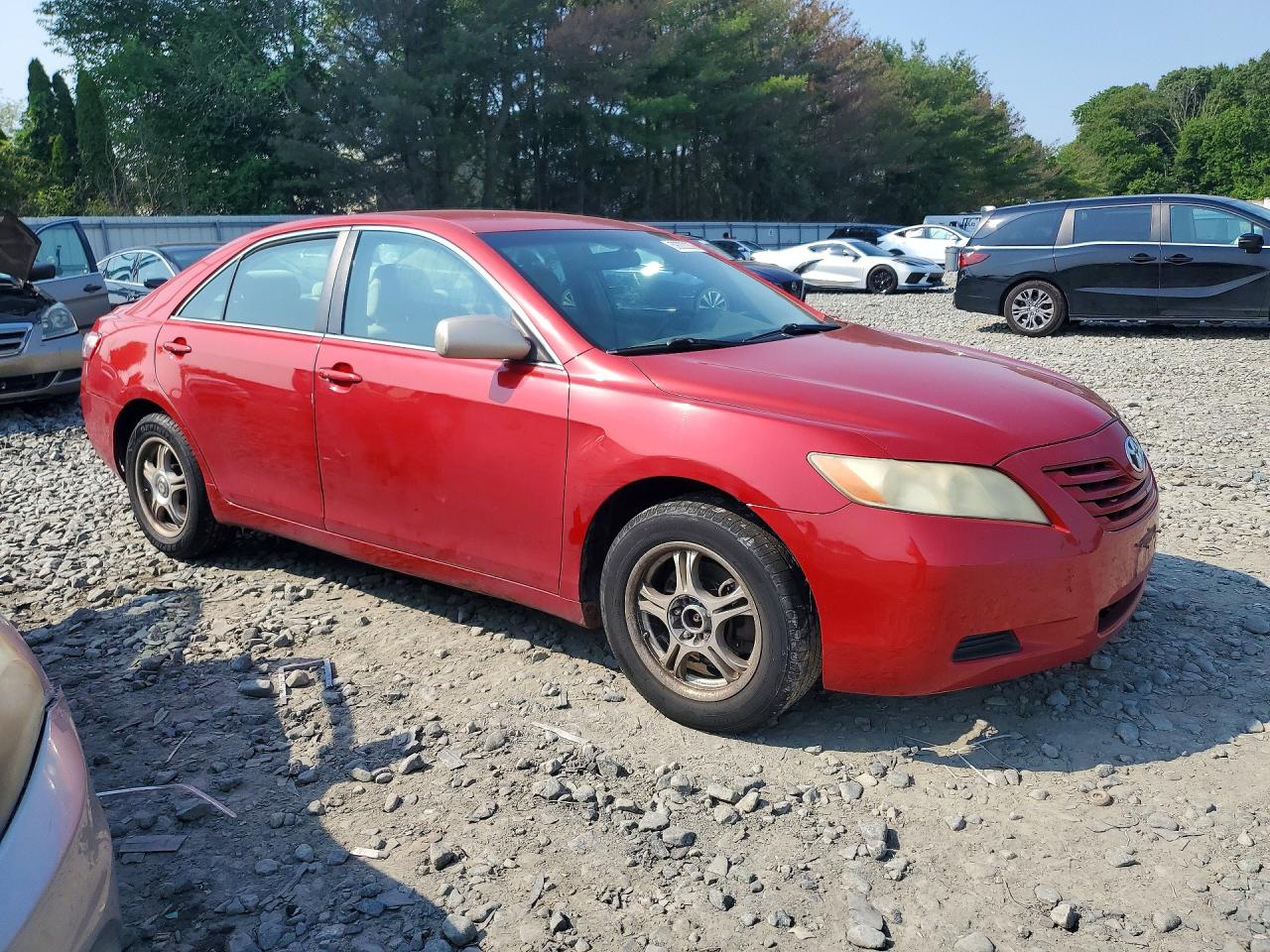 2007 Toyota Camry Le V6 Red vin: 4T1BK46K37U009423