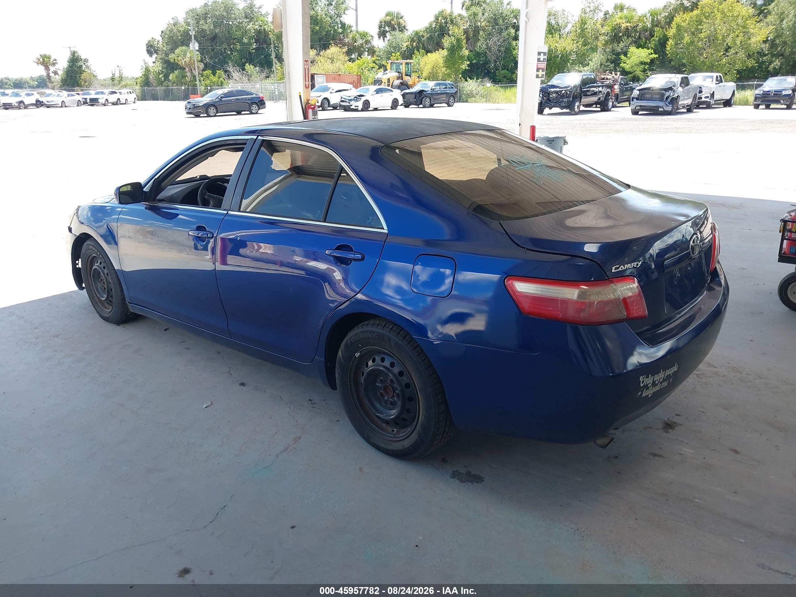2007 Toyota Camry Le V6 Blue vin: 4T1BK46K37U010541