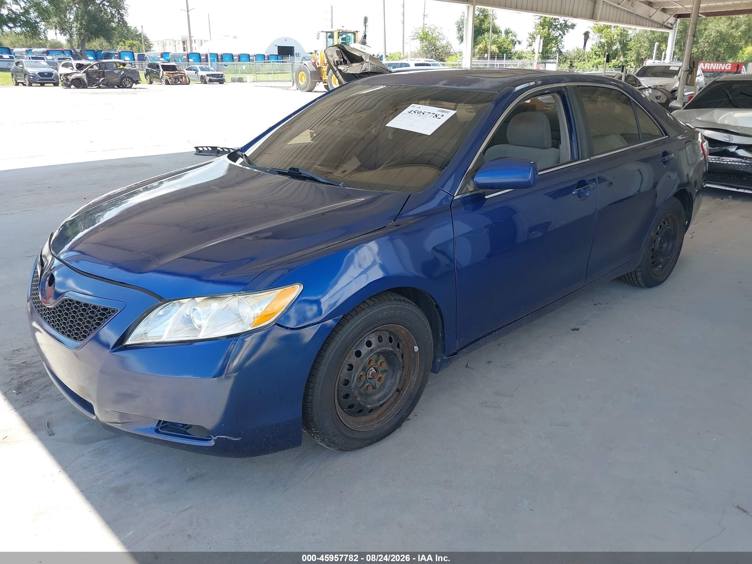 2007 Toyota Camry Le V6 Blue vin: 4T1BK46K37U010541