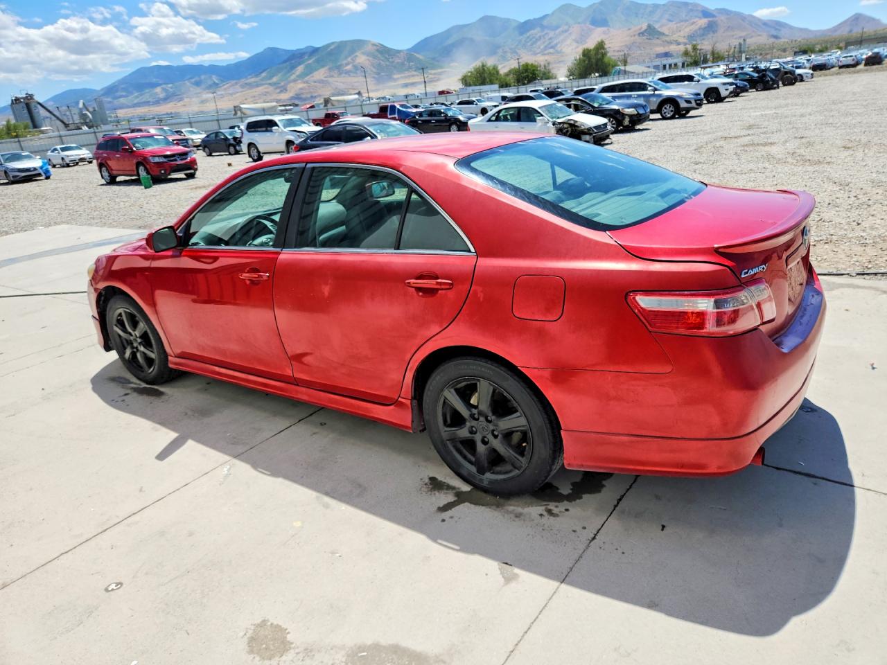 2007 Toyota Camry Se V6 Red vin: 4T1BK46K37U020700