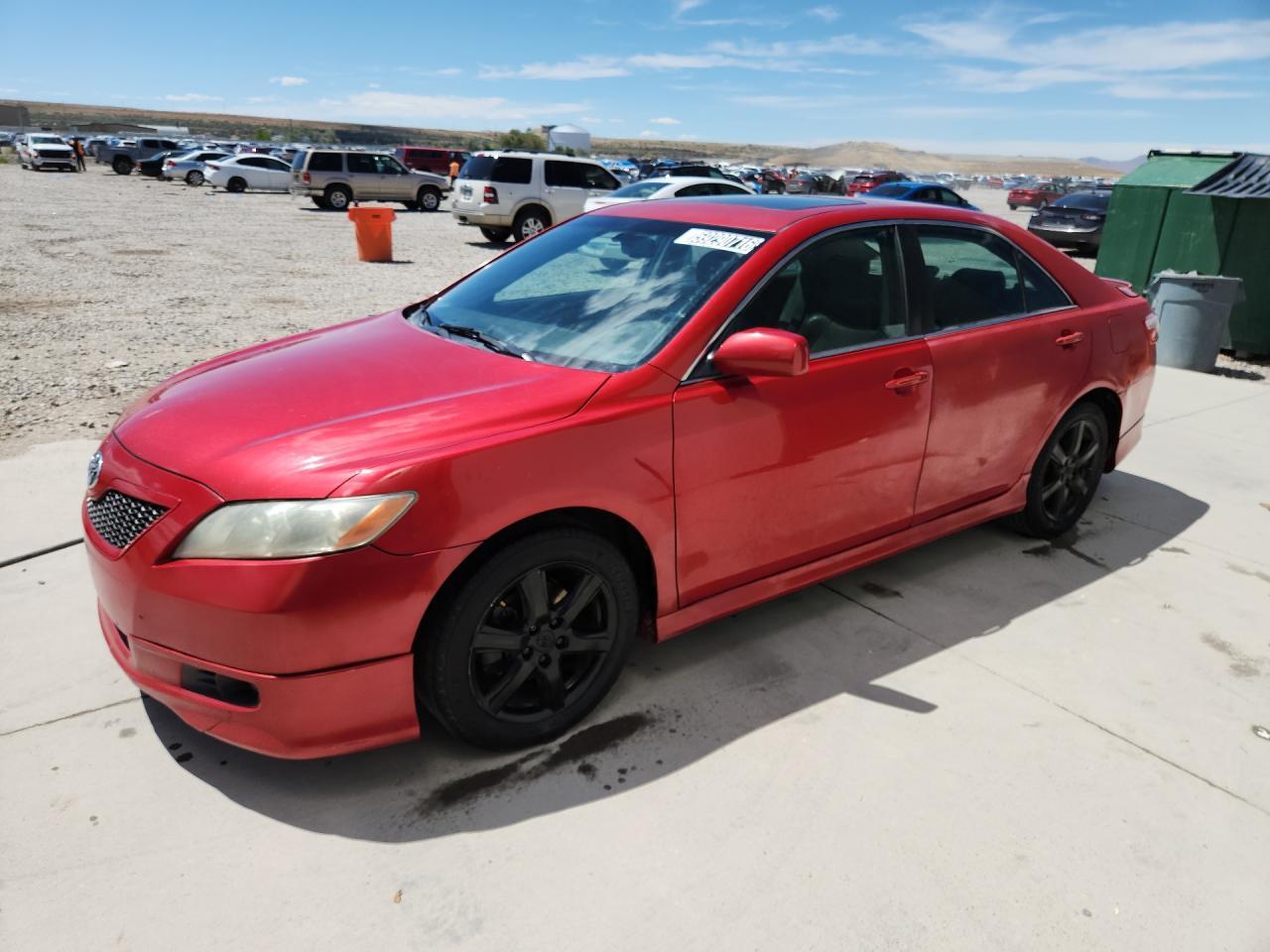 2007 Toyota Camry Se V6 Red vin: 4T1BK46K37U020700 Damage: Left Front Door, Dent(S) W/ Paint Dmg, 1/2 To 1 Inch