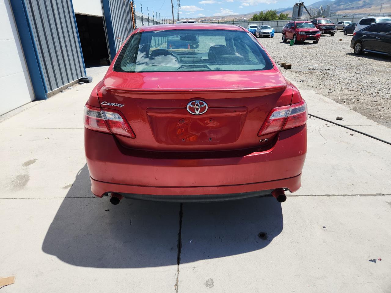 2007 Toyota Camry Se V6 Red vin: 4T1BK46K37U020700 Damage: Rear Bumper/Cover, Scraped, 7 To 8 Inches