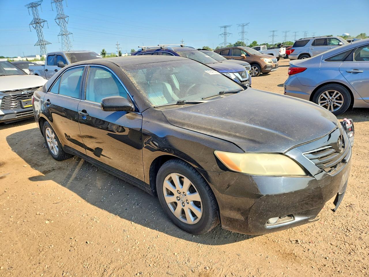 2007 Toyota Camry Xle V6 Black vin: 4T1BK46K37U034869