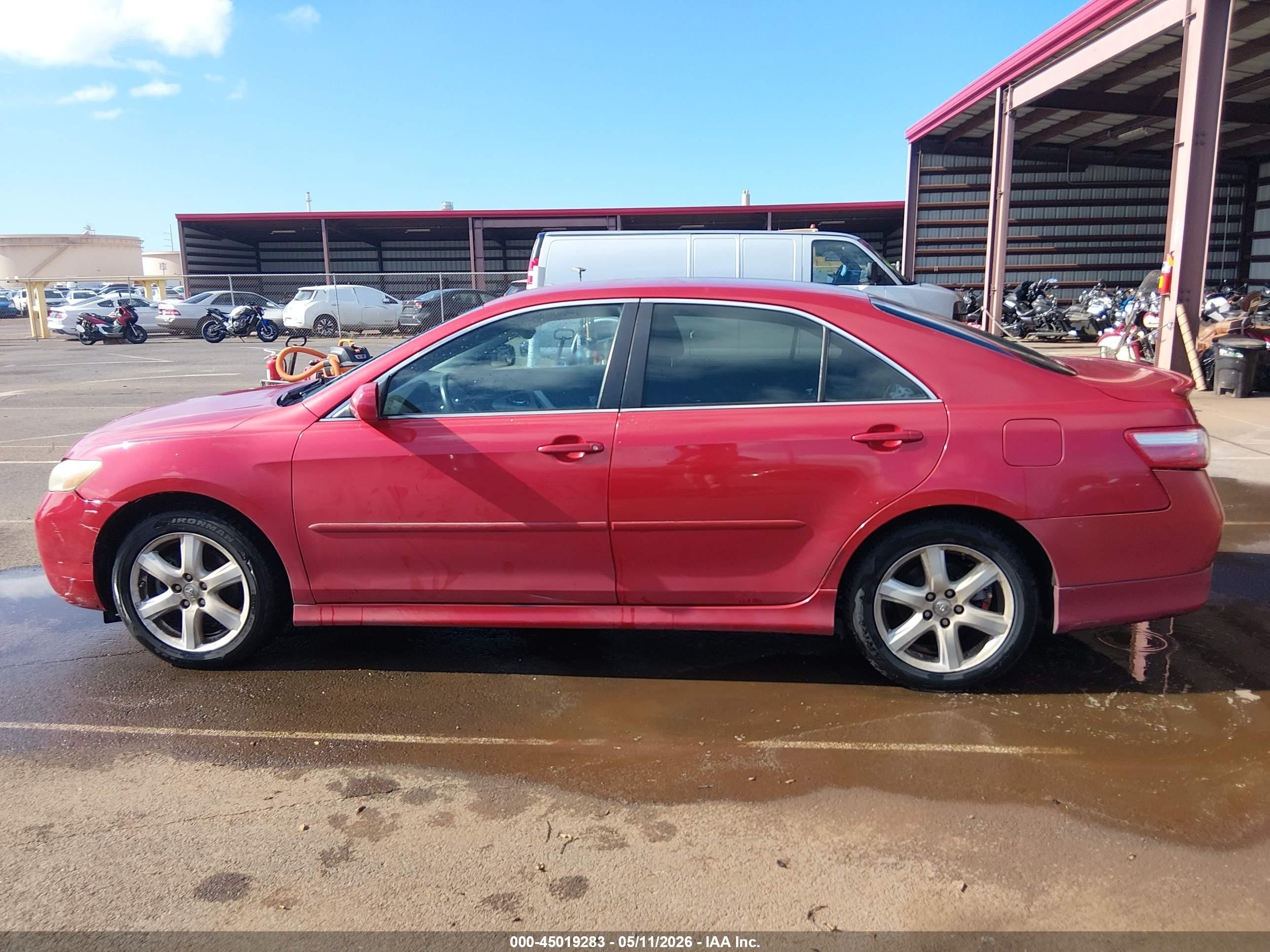 2007 Toyota Camry Le V6/se V6/xle V6 Red vin: 4T1BK46K37U054149