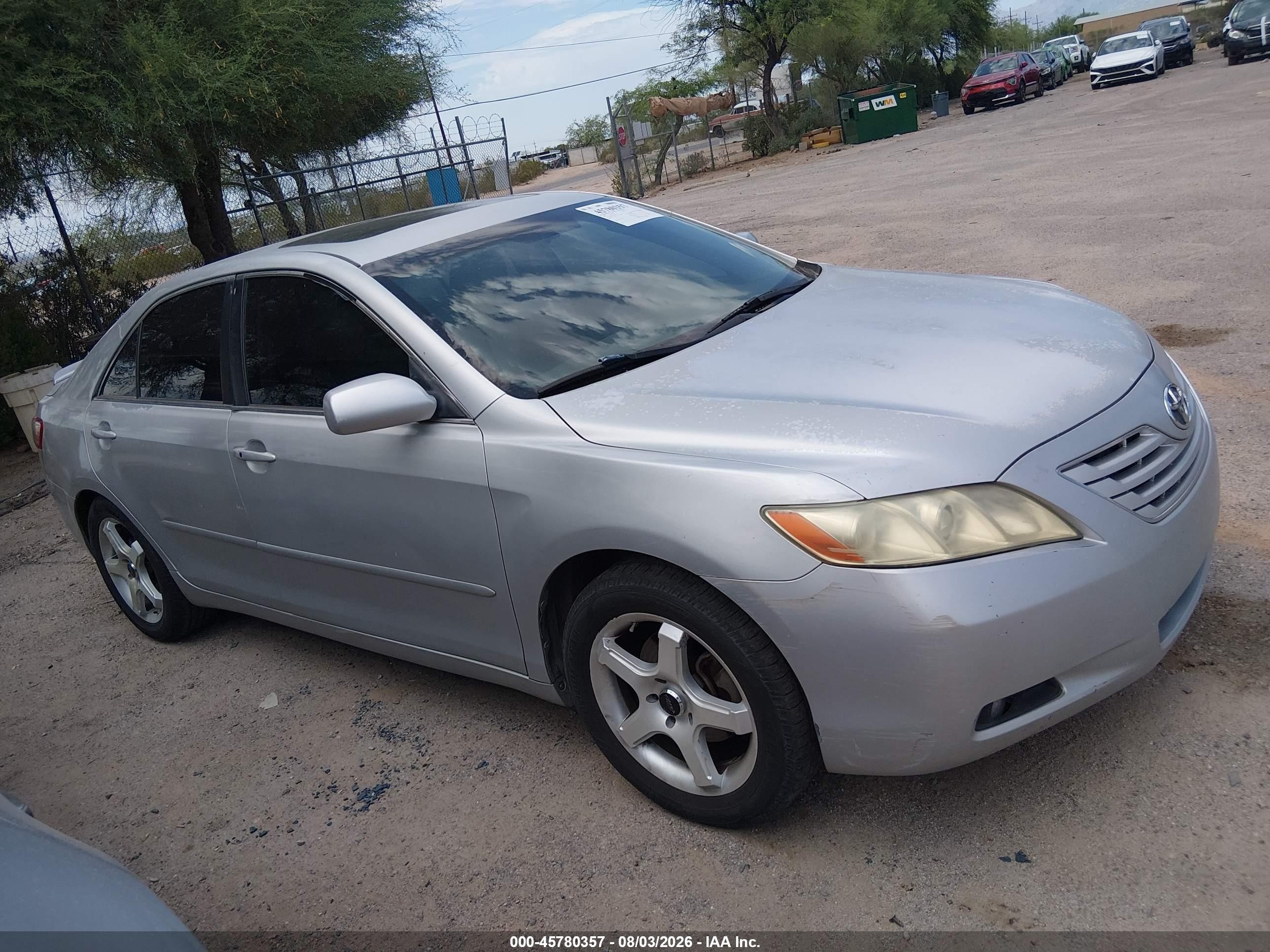 2007 Toyota Camry Xle V6 Silver vin: 4T1BK46K37U507153