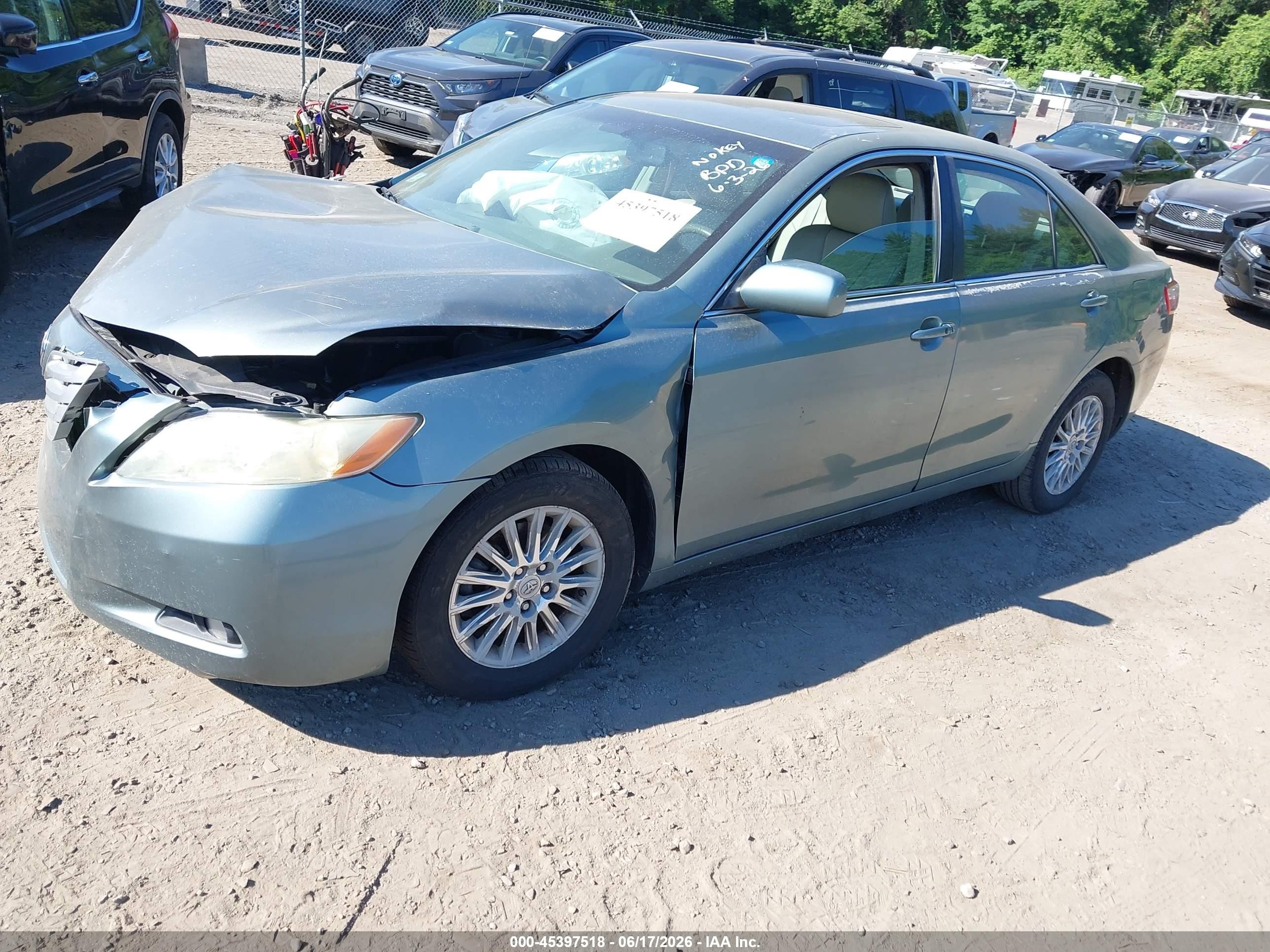 2007 Toyota Camry Xle V6 Green vin: 4T1BK46K37U509212
