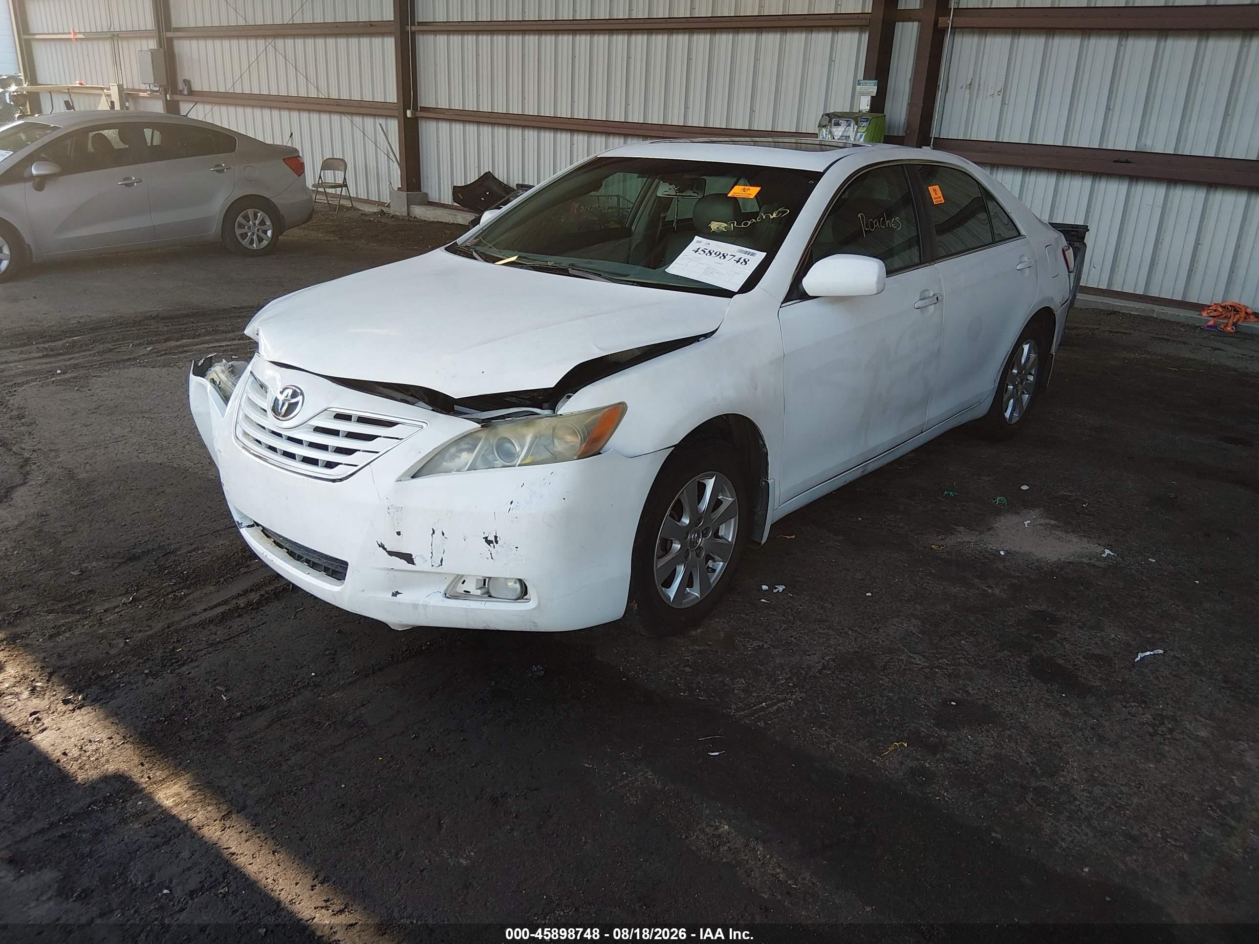 2007 Toyota Camry Xle V6 White vin: 4T1BK46K37U514913