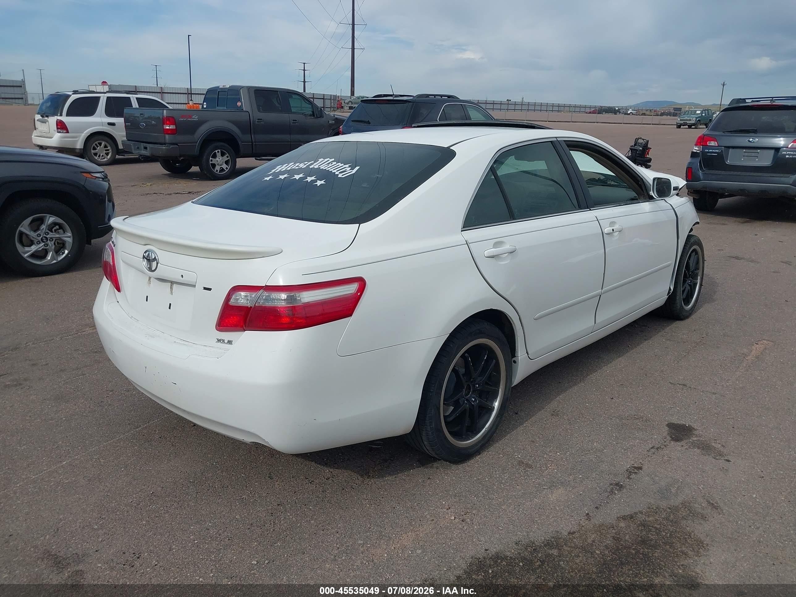 2007 Toyota Camry Xle V6 White vin: 4T1BK46K37U540170