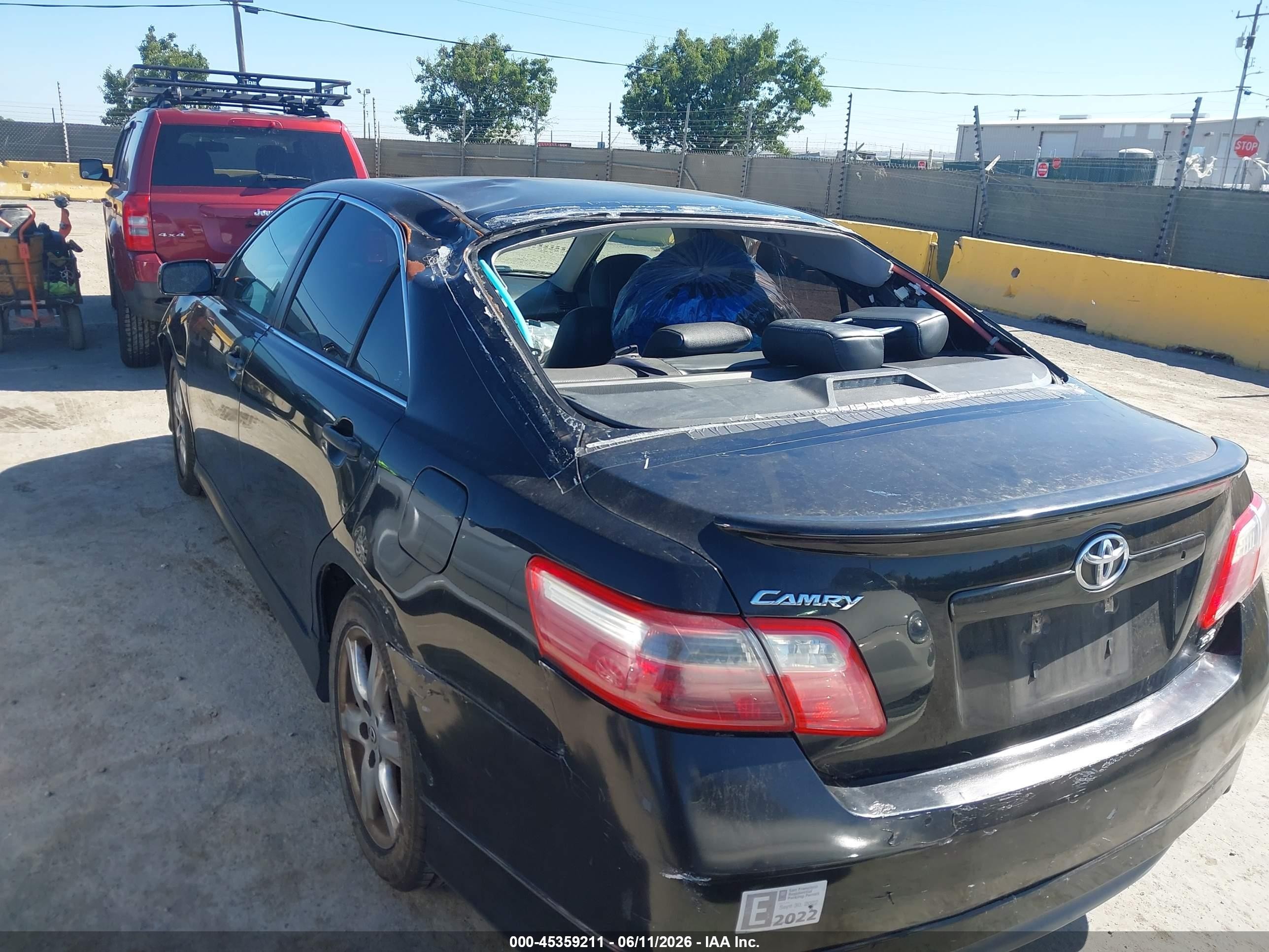 2007 Toyota Camry Se V6 Black vin: 4T1BK46K37U552920