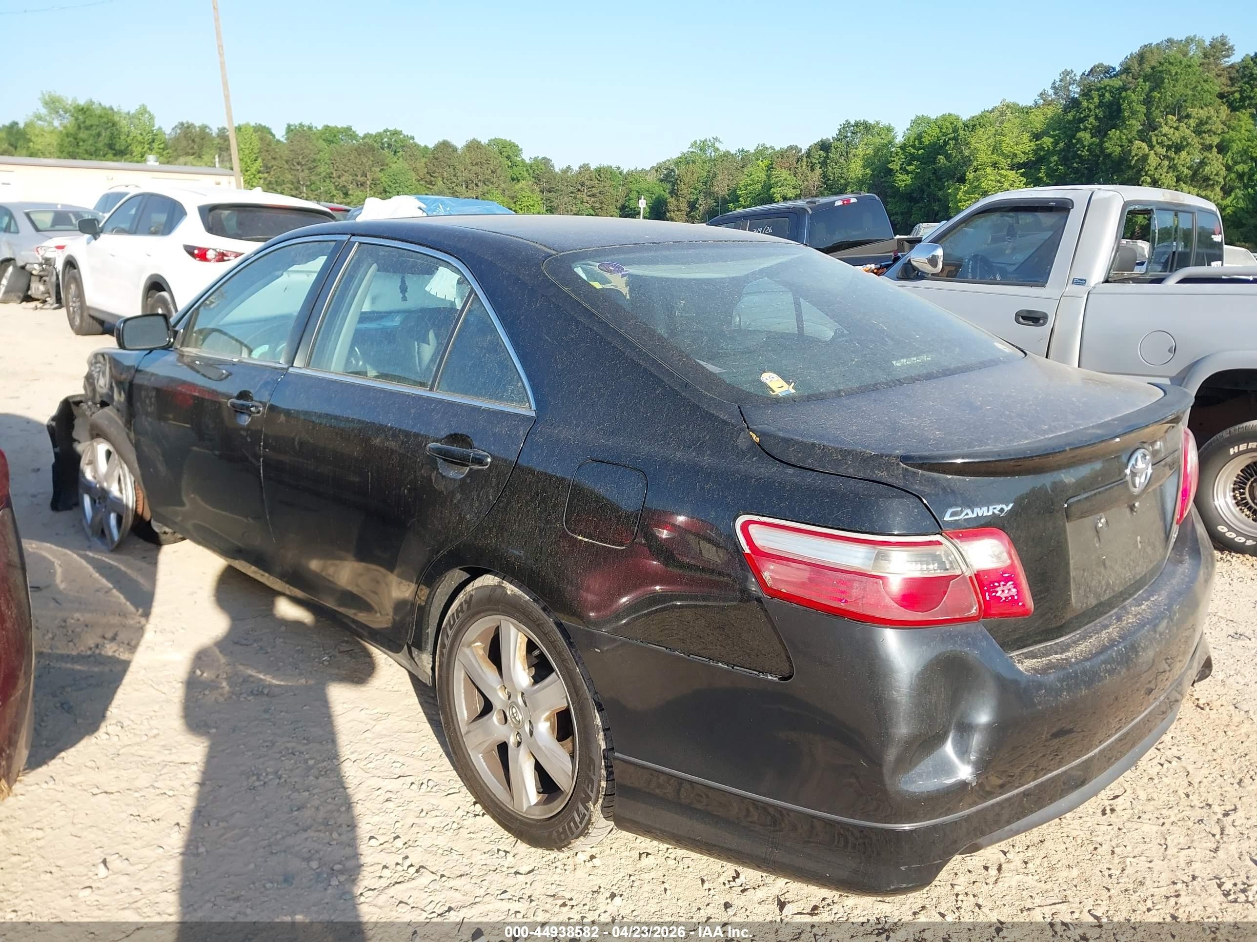 2008 Toyota Camry Se V6 Black vin: 4T1BK46K38U059529