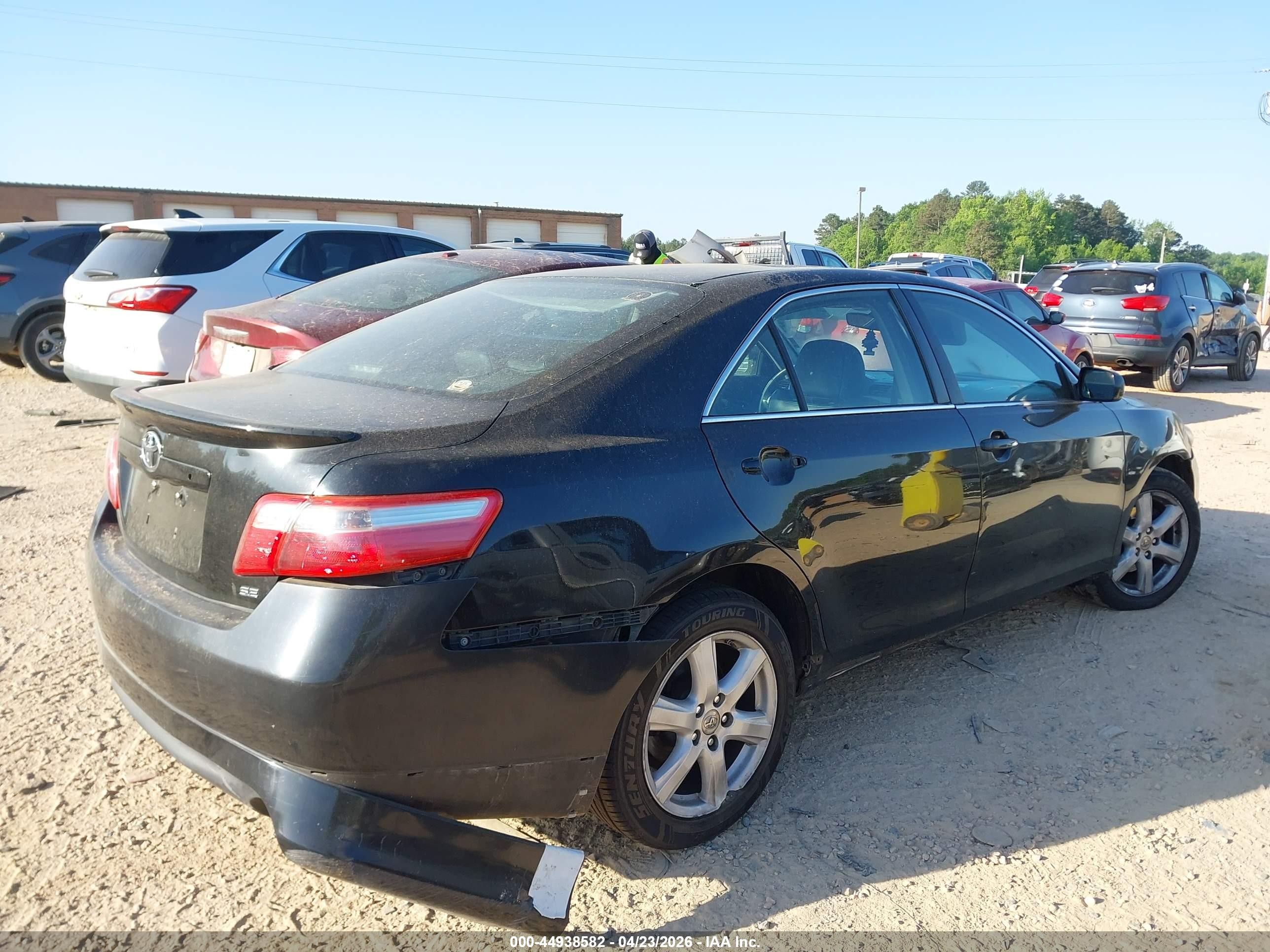 2008 Toyota Camry Se V6 Black vin: 4T1BK46K38U059529