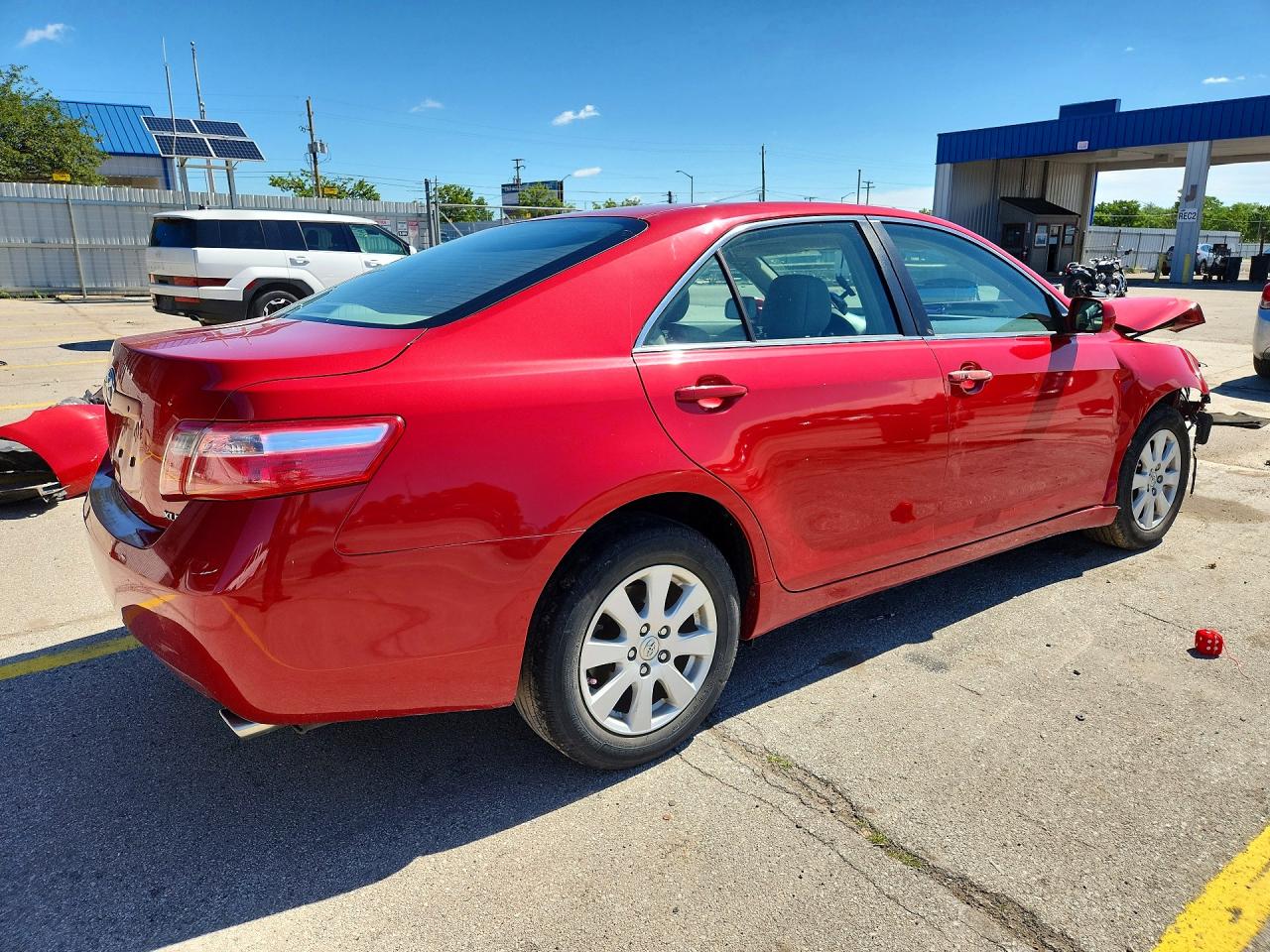 2008 Toyota Camry Xle V6 Red vin: 4T1BK46K38U064892