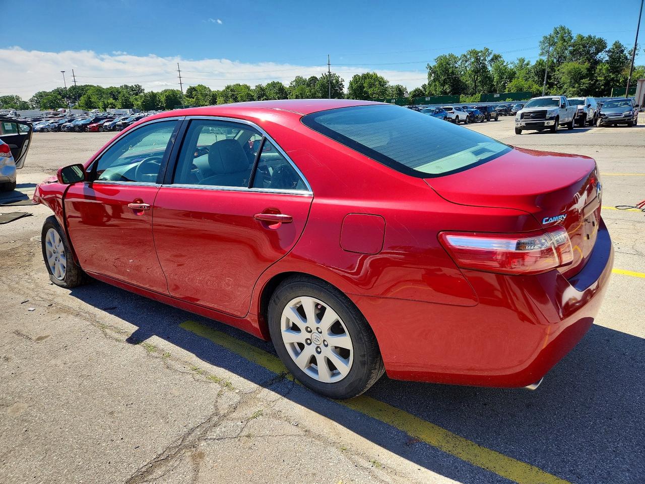 2008 Toyota Camry Xle V6 Red vin: 4T1BK46K38U064892