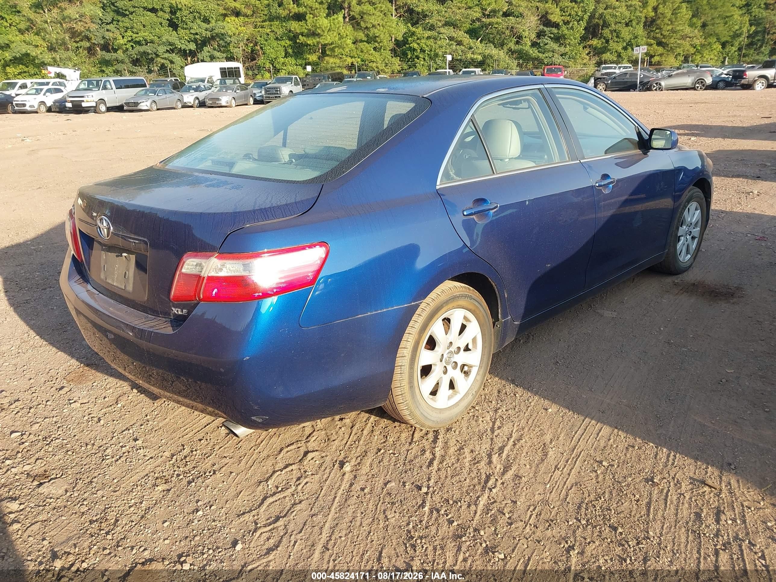 2008 Toyota Camry Xle Blue vin: 4T1BK46K38U067839