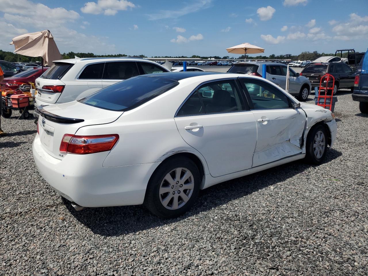 2008 Toyota Camry Xle V6 White vin: 4T1BK46K38U566141