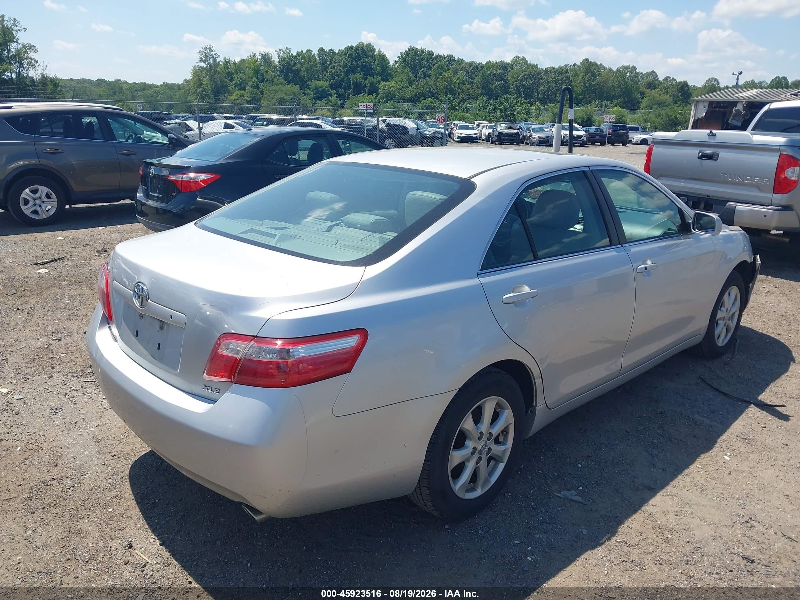 2009 Toyota Camry Xle V6 Silver vin: 4T1BK46K39U077871