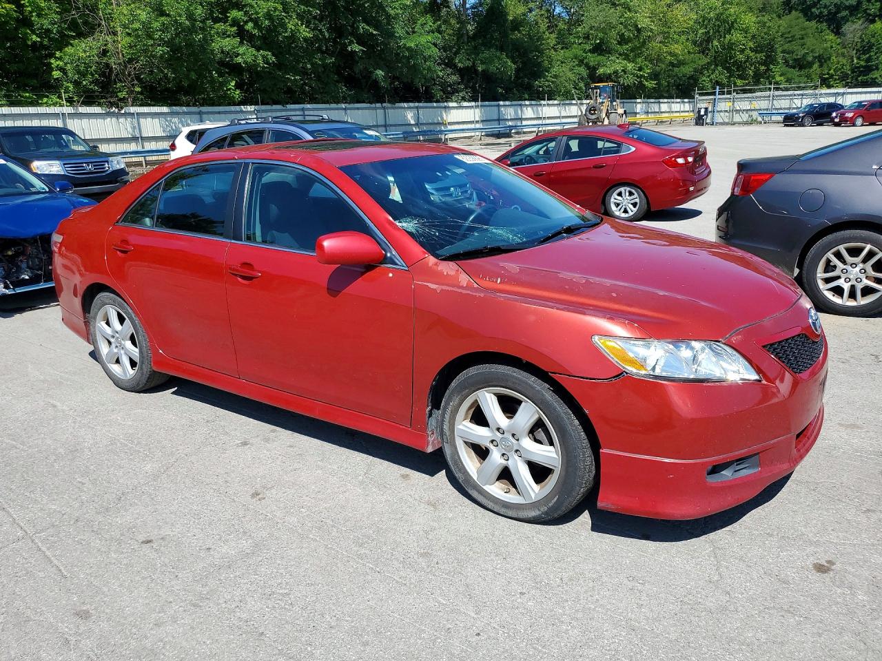 2009 Toyota Camry Se V6 Red vin: 4T1BK46K39U087073