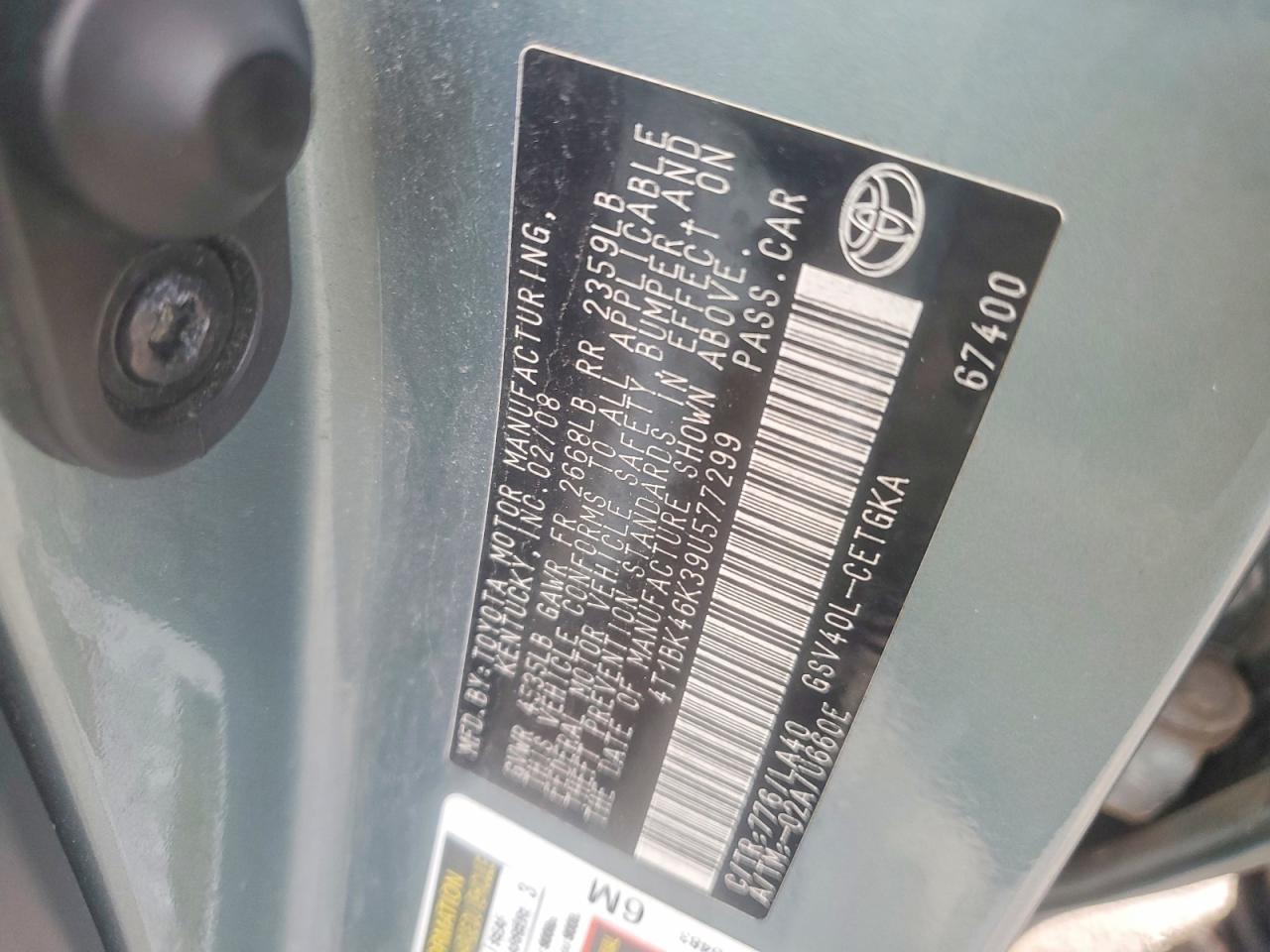 2009 Toyota Camry Xle V6 Gray vin: 4T1BK46K39U577299