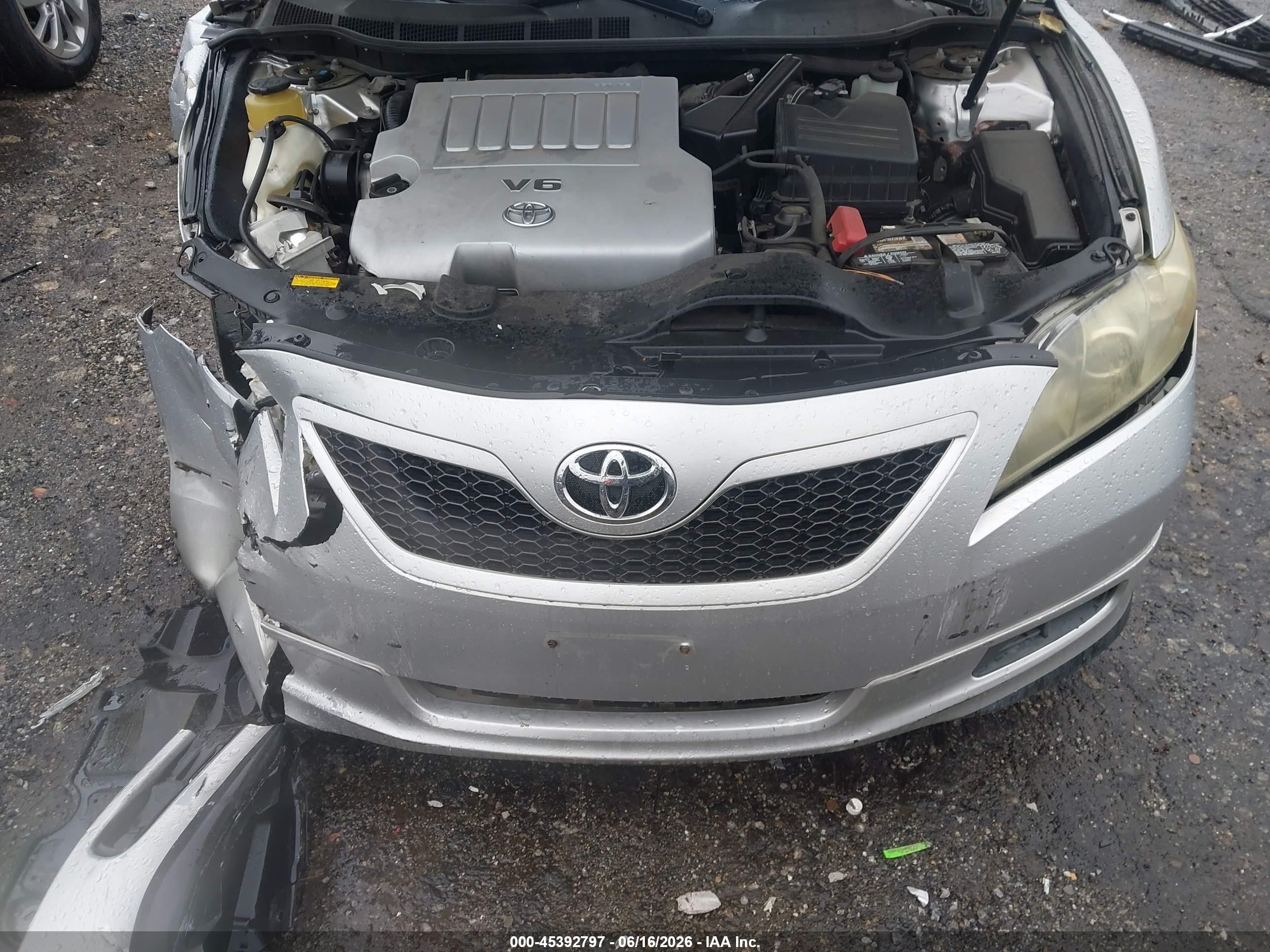 2009 Toyota Camry Se V6 Серебряный vin: 4T1BK46K39U587671
