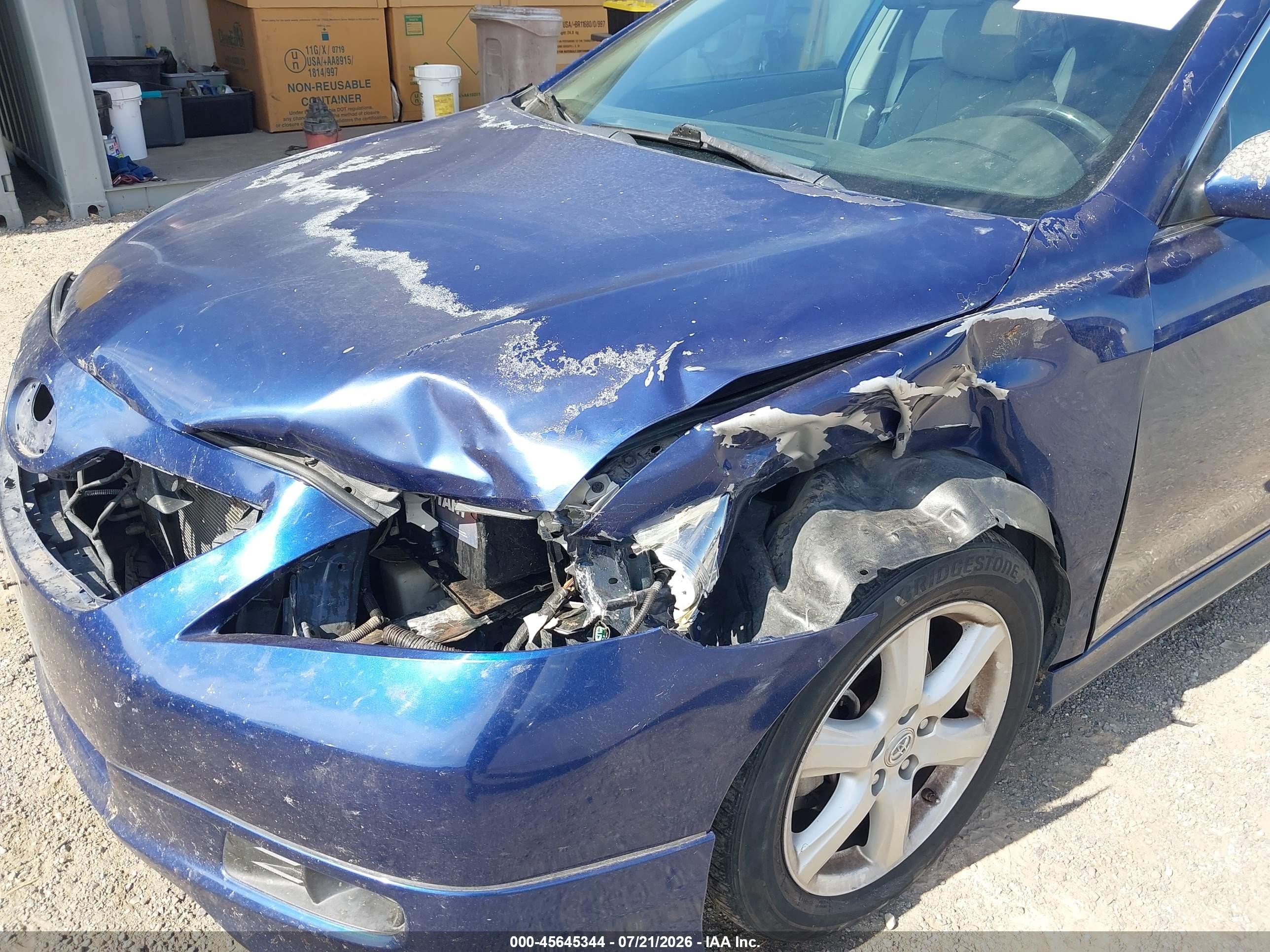 2007 Toyota Camry Se V6 Blue vin: 4T1BK46K47U013612