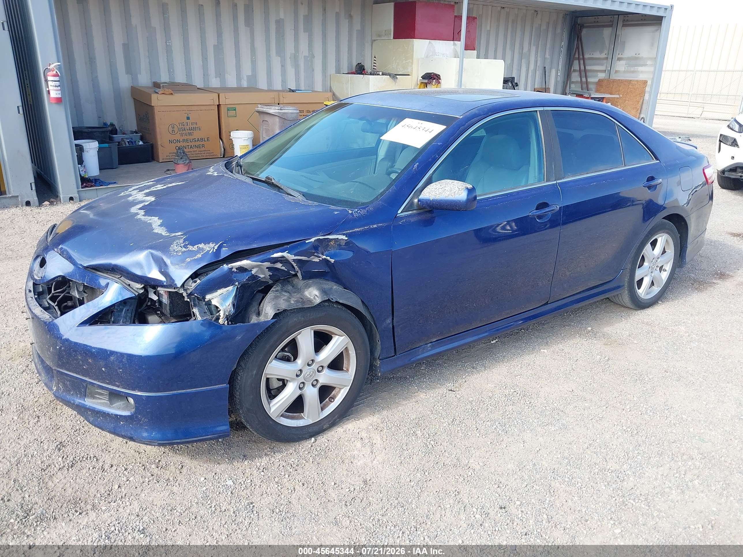 2007 Toyota Camry Se V6 Blue vin: 4T1BK46K47U013612